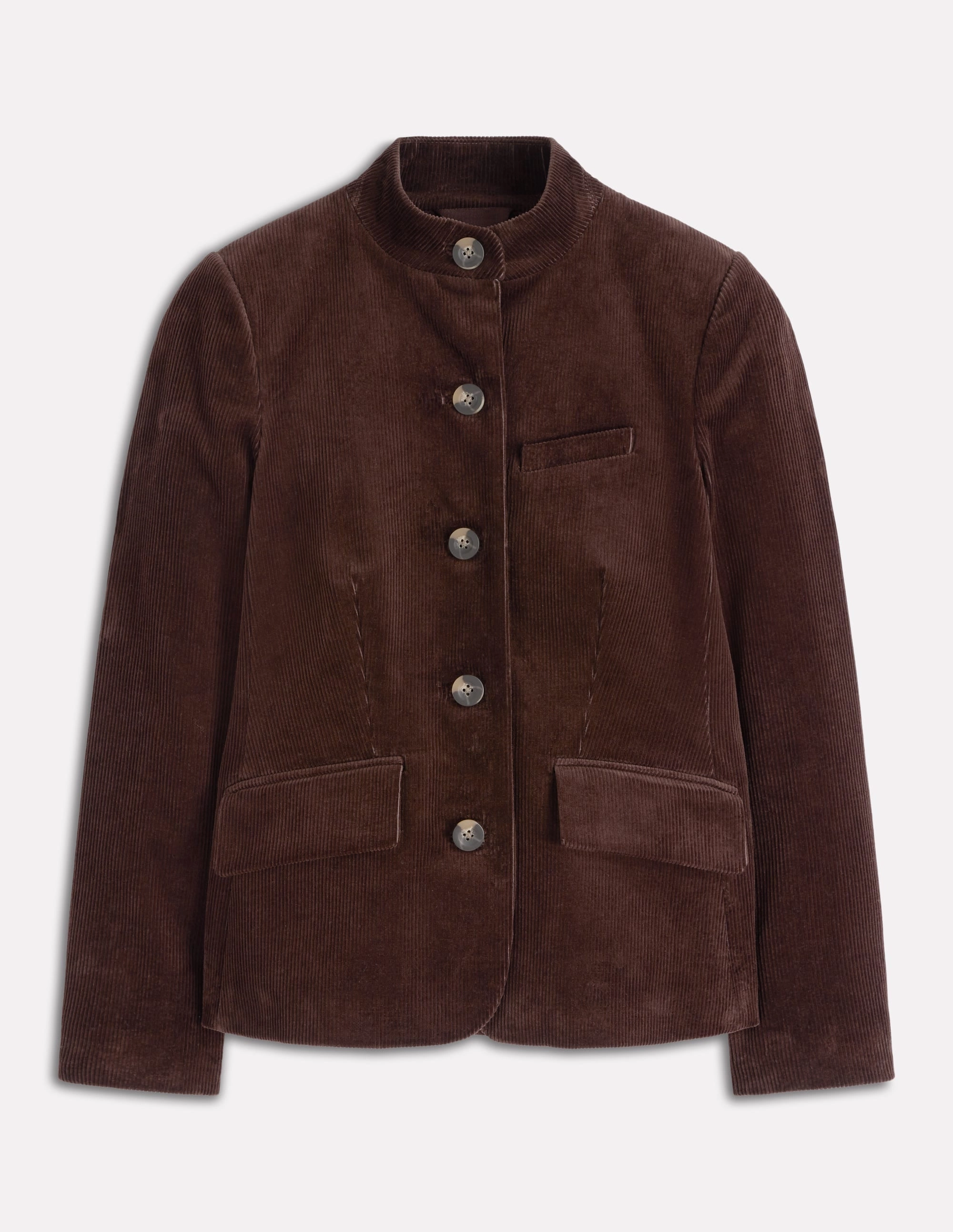 Windproof Construction Military Cord Jacket-Espresso