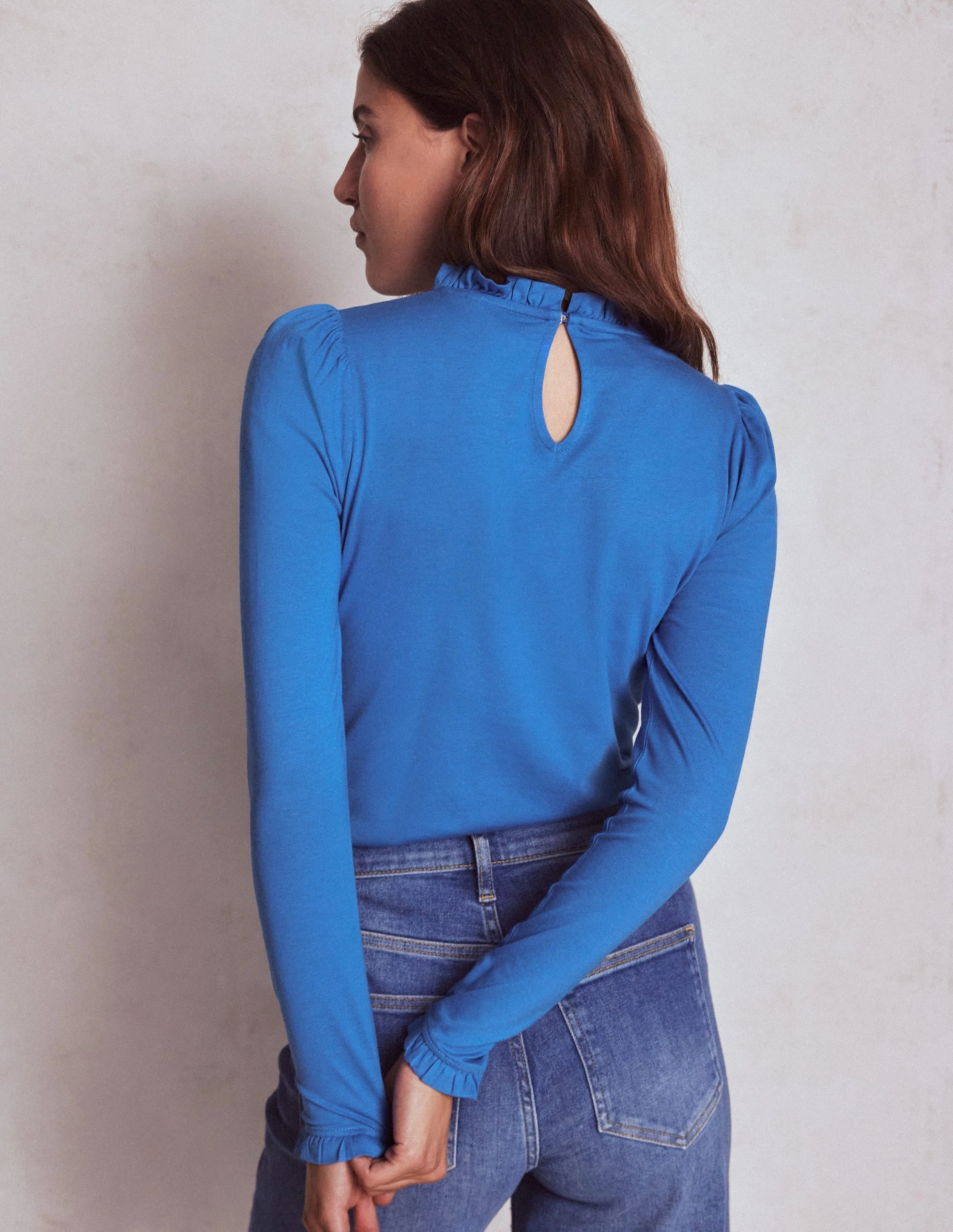 Supersoft Frill Detail Top-Meadow Spring NoSlipGripperBand