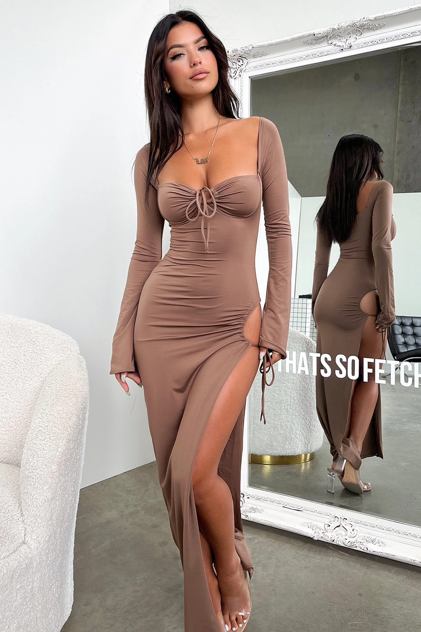 Noor Maxi Dress - Brown Countryside-Style