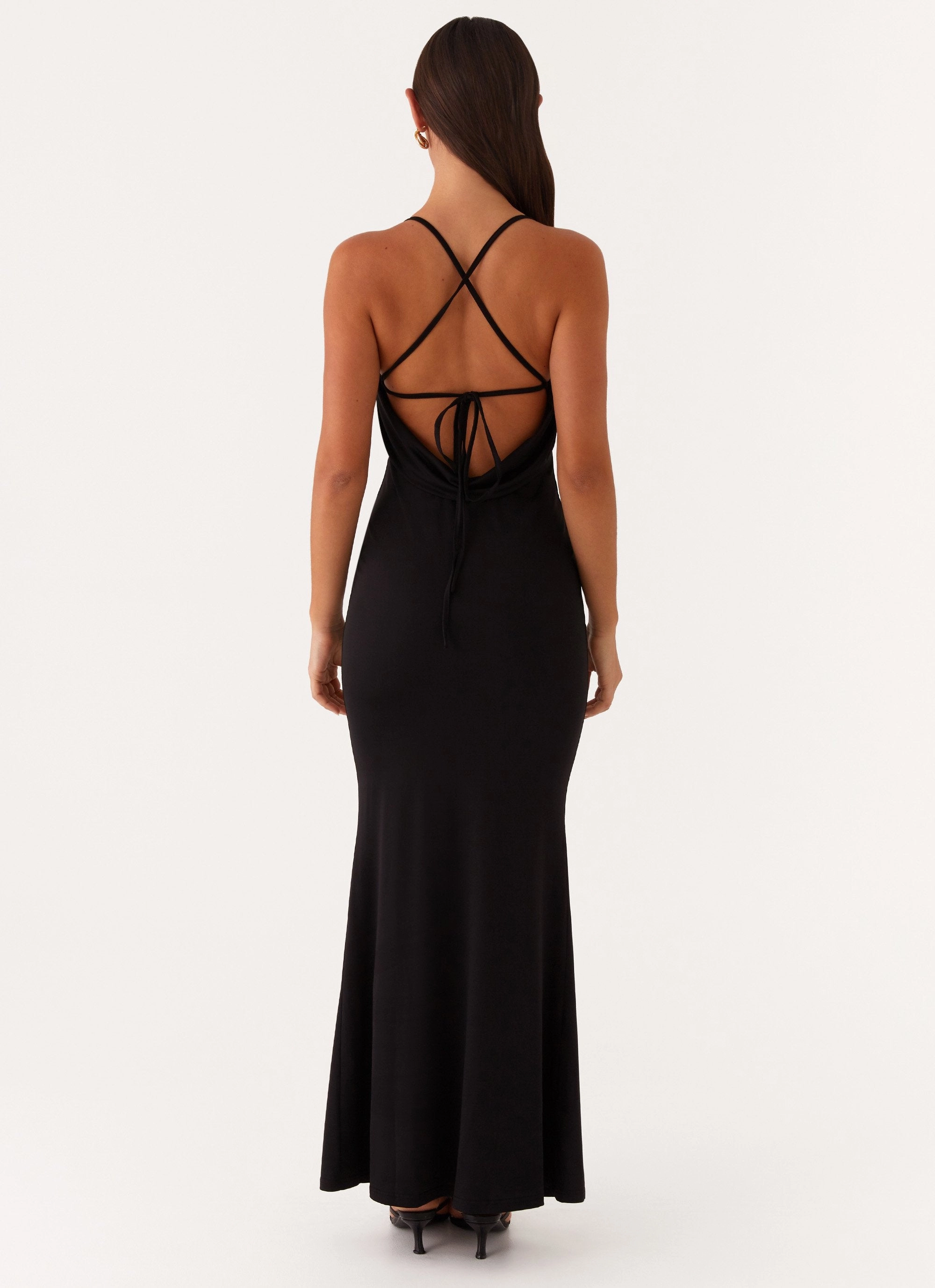 Warranty-Included Bombshell Maxi Dress - Black