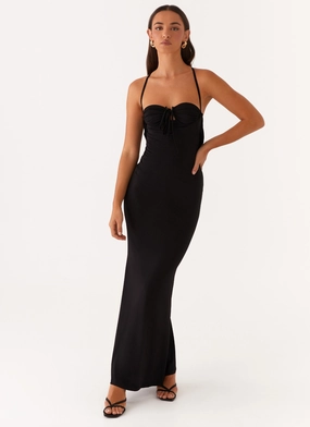 Clean Fit Light Weight Bombshell Maxi Dress - Black