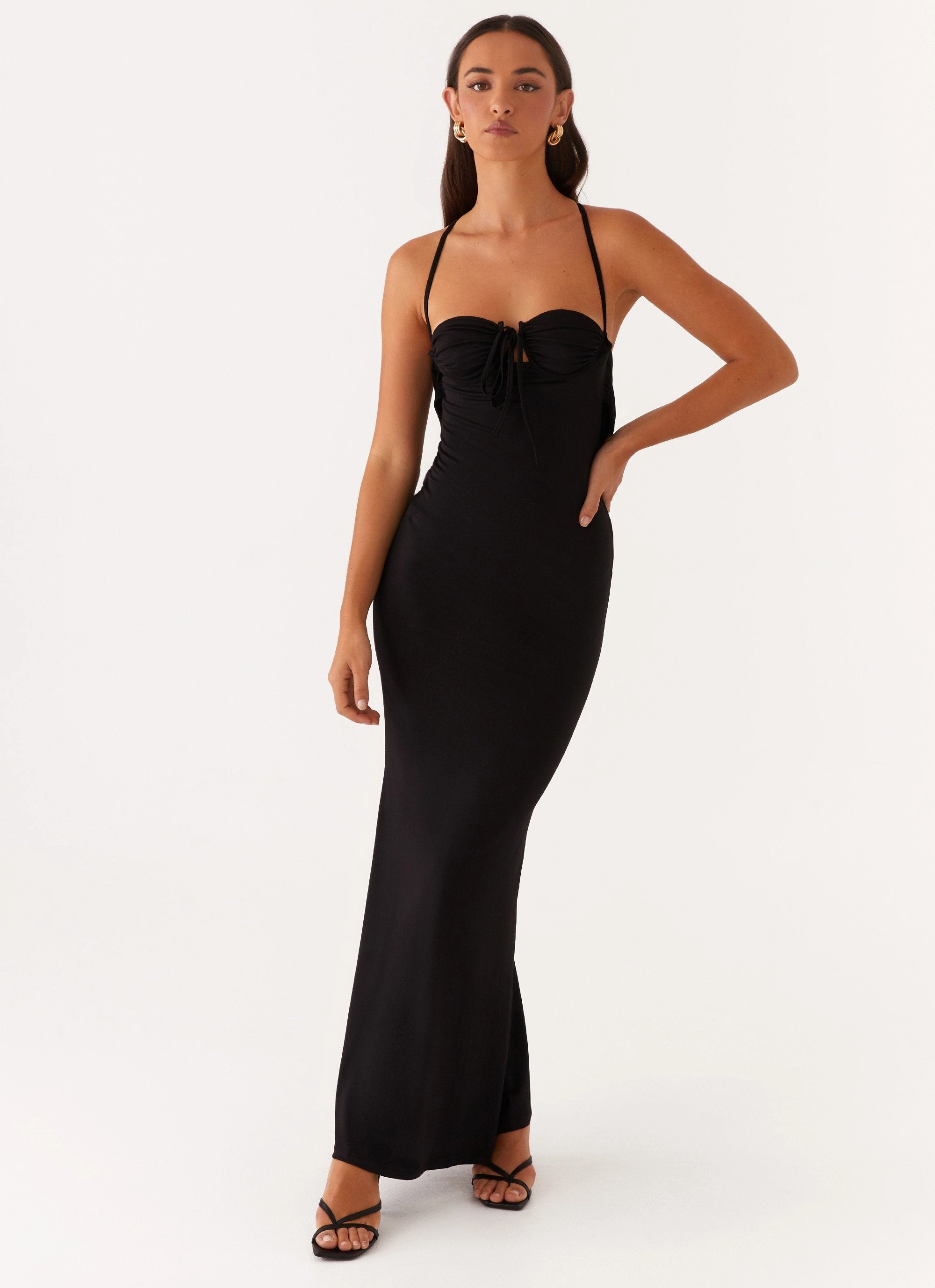 Clean Fit Light Weight Bombshell Maxi Dress - Black