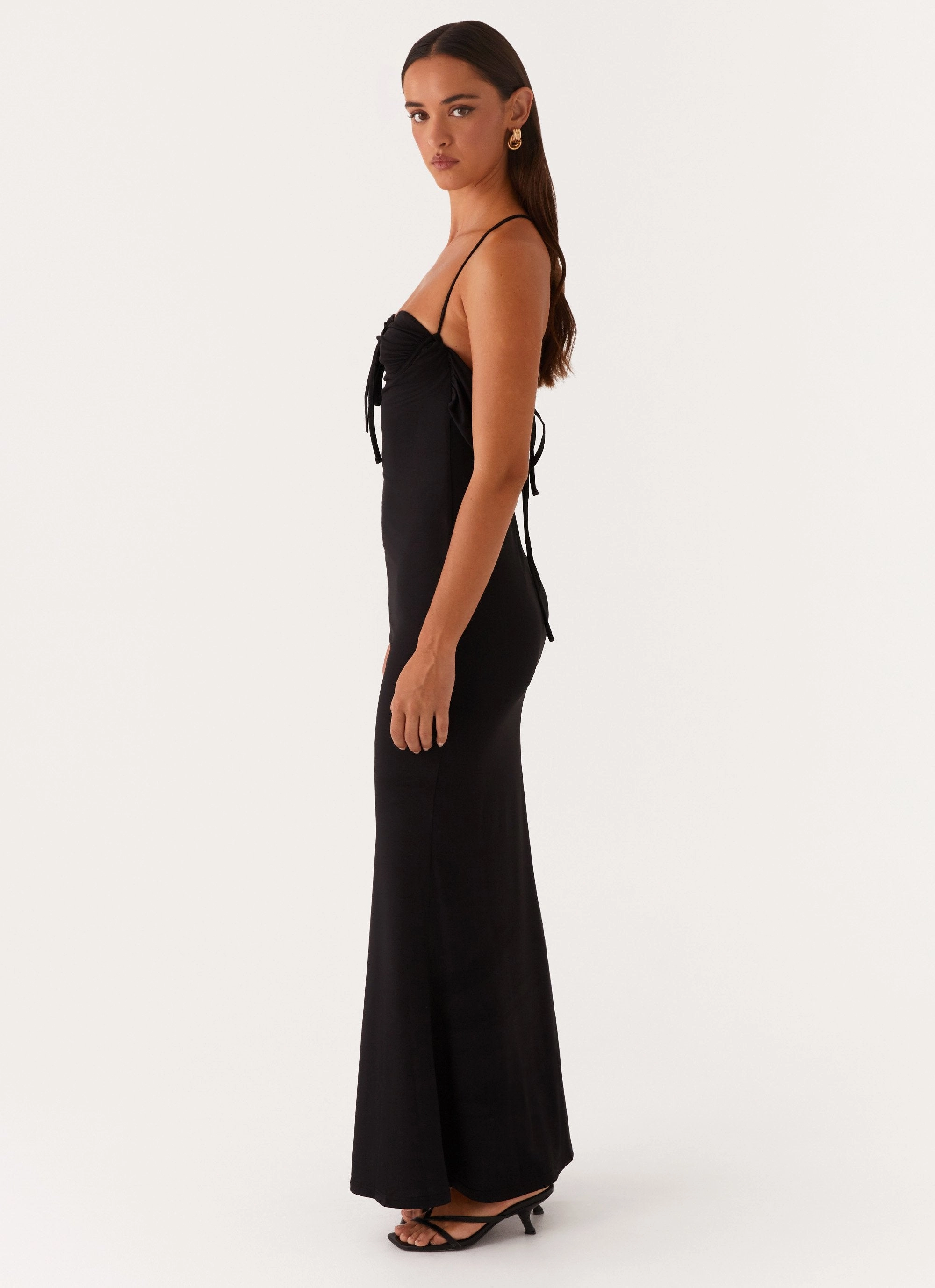 Bombshell Maxi Dress - Black Floor-Length