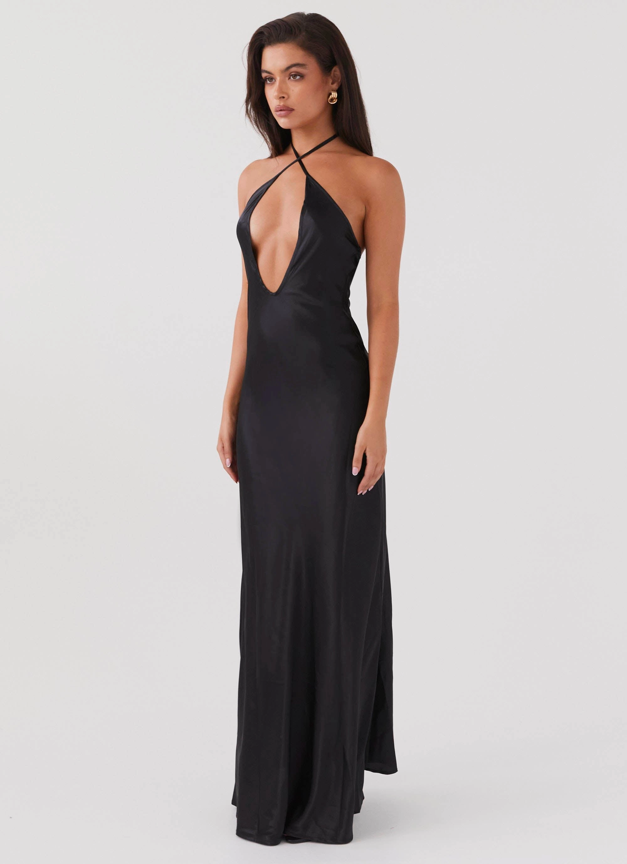 Delicate Mood Noir Symphony Maxi Dress - Black