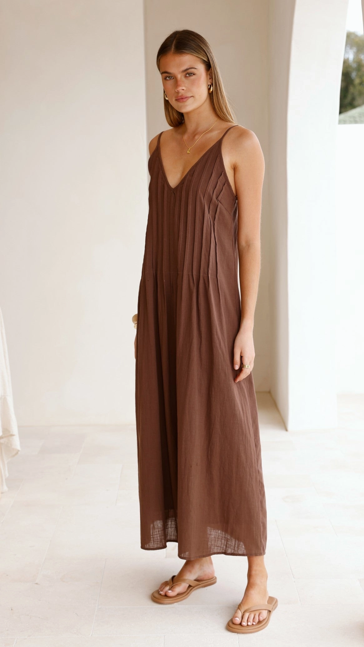 Timeless Cut Aspen Maxi Dress - Chocolate