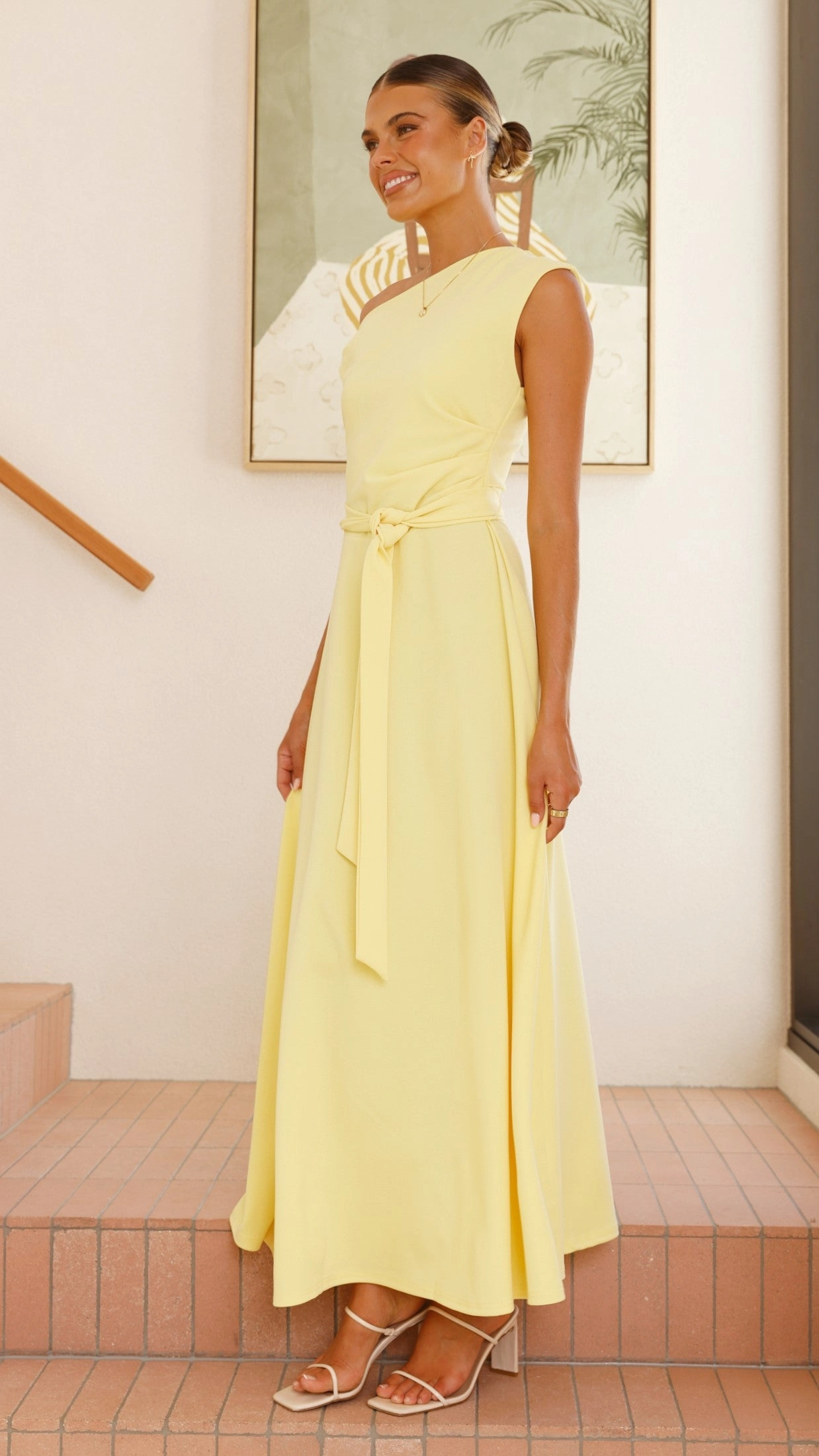 Gemma Maxi Dress - Baby Yellow Petite-Size