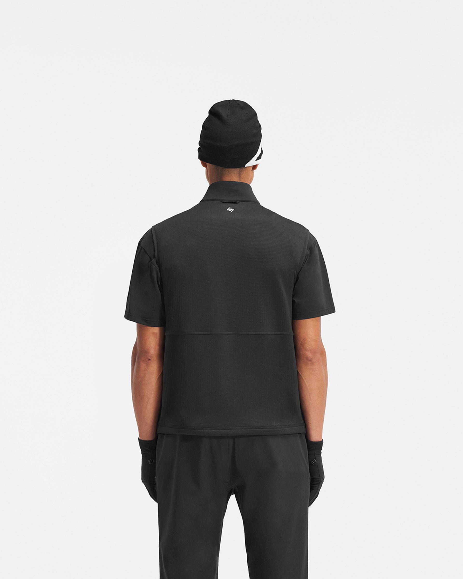 Team 247 Mission Gilet - Black Microfiber texture All Season Performance Weave