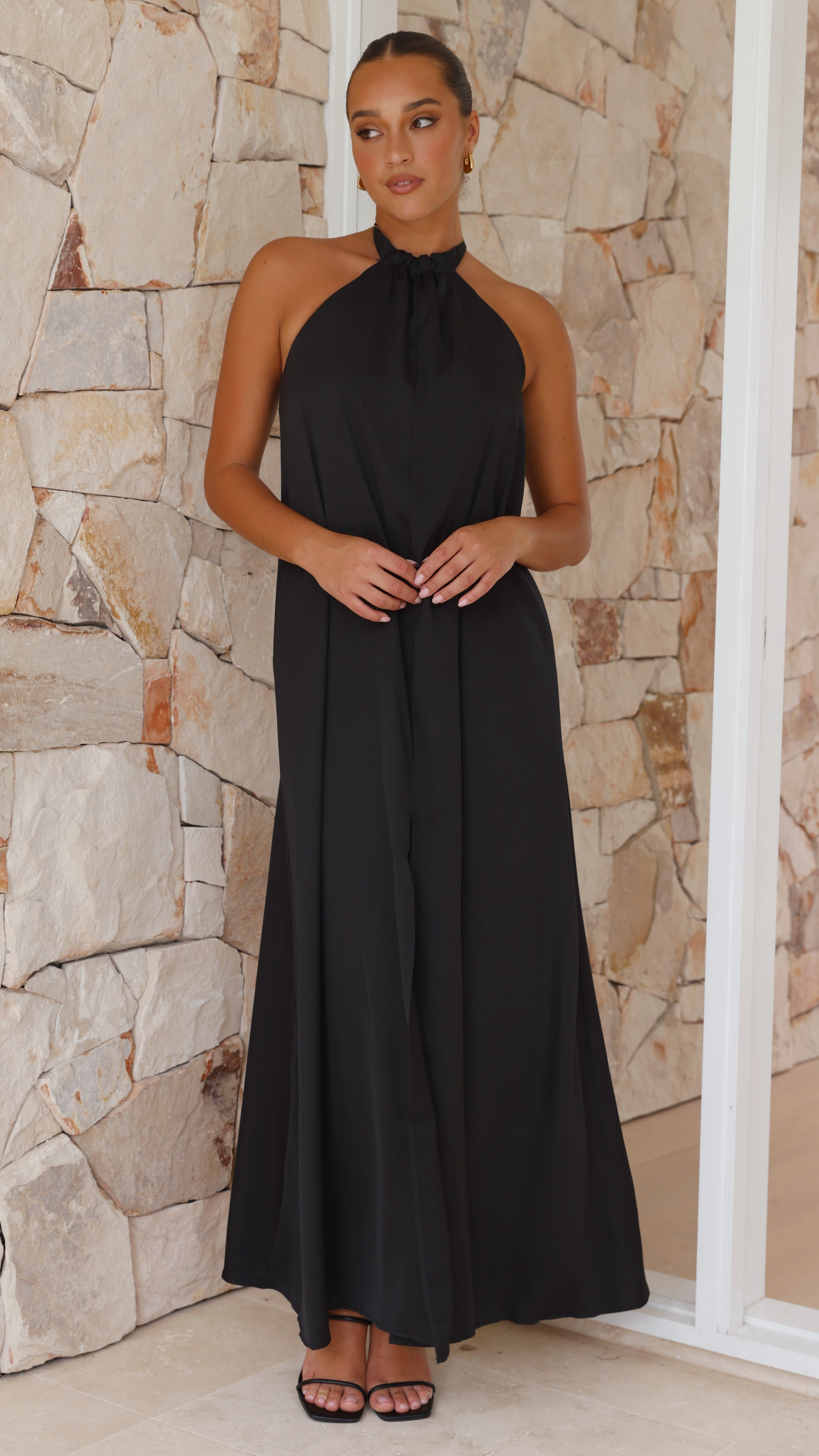 Natural Style Monique Maxi Dress - Black