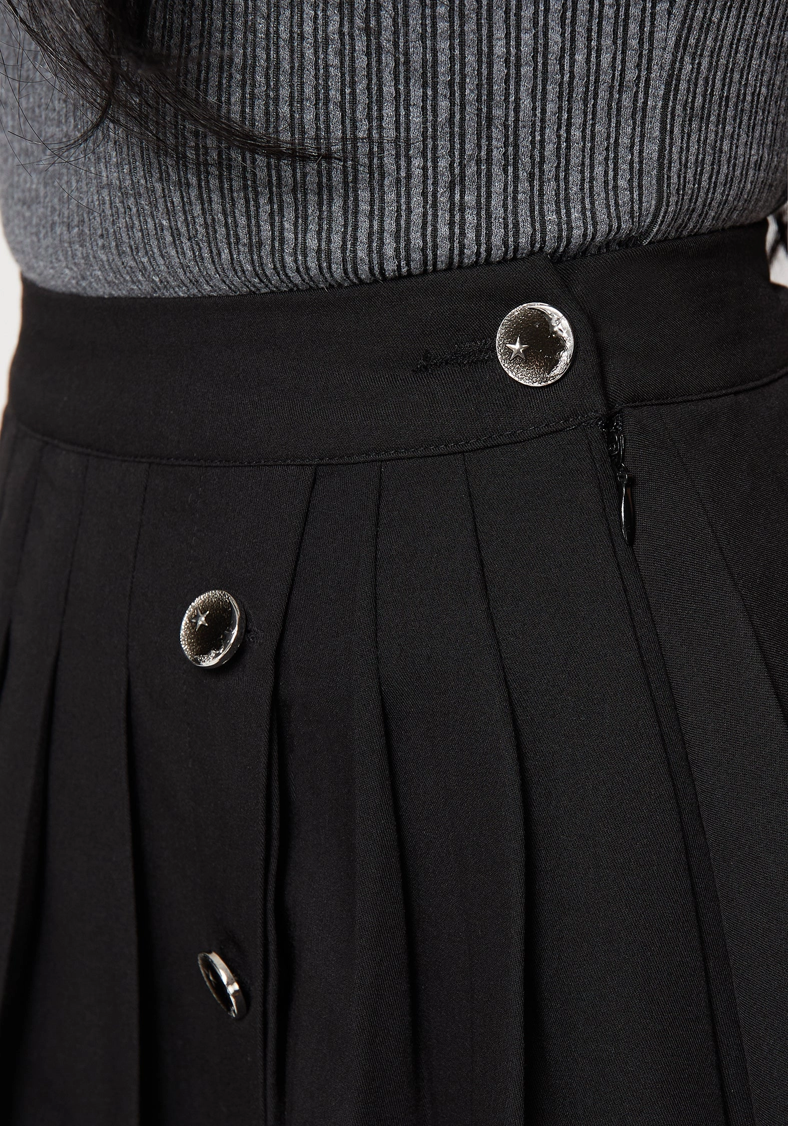 Soft Motion Eco Friendly Dye Moonage Pleated Mini Skirt