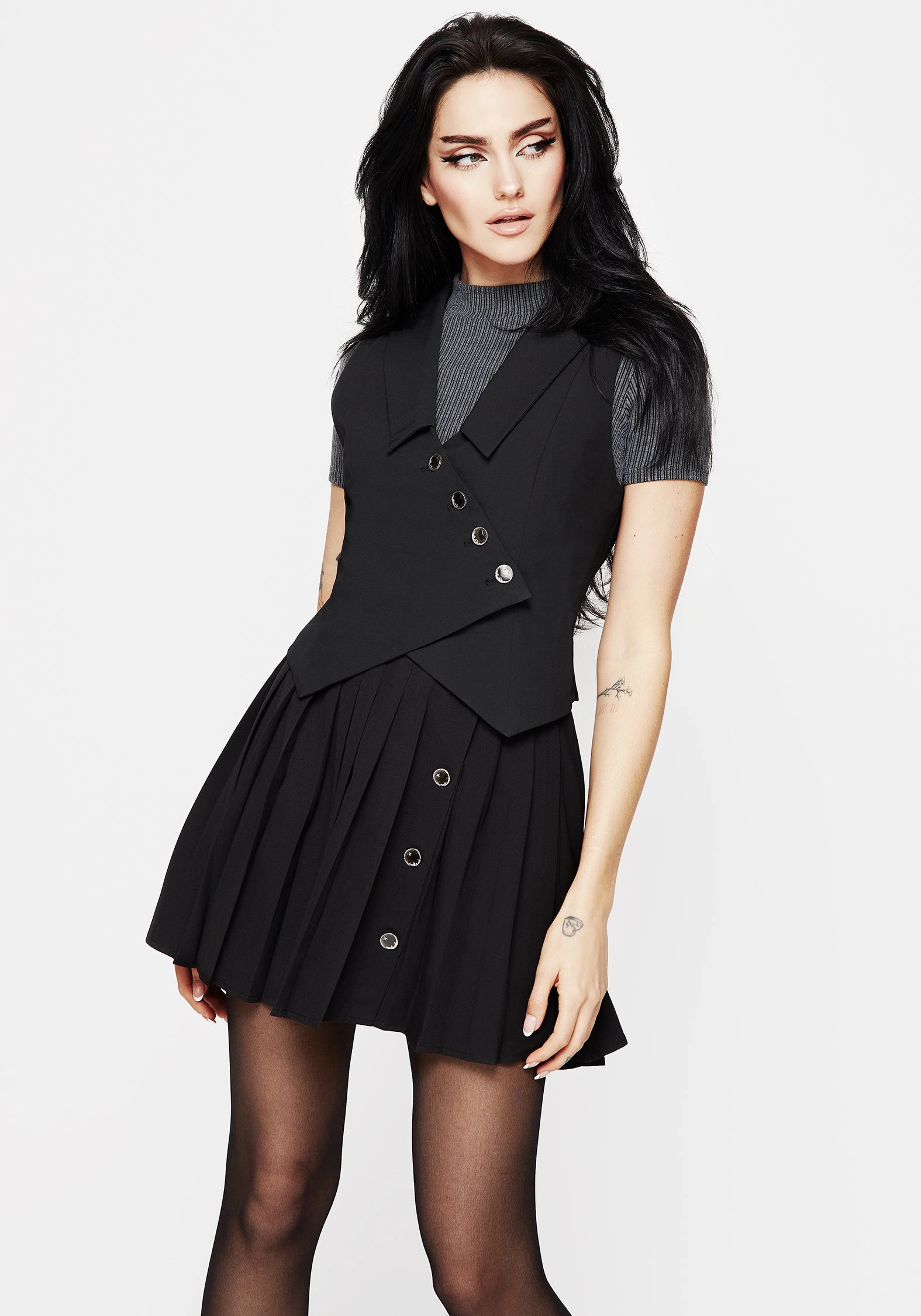 Simple looks Moonage Pleated Mini Skirt