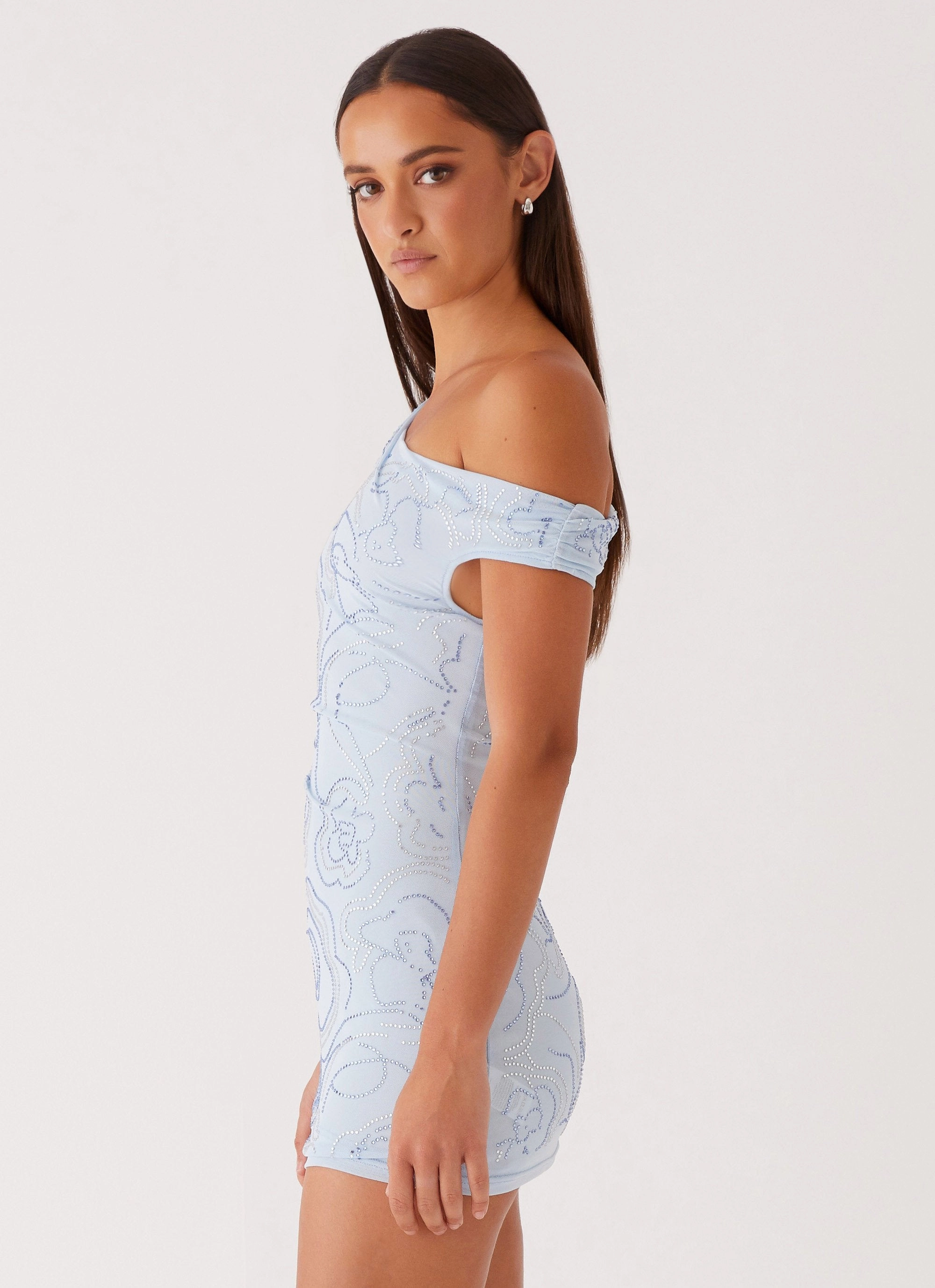 Mountain High Mini Dress - Blue Perfectly Styled