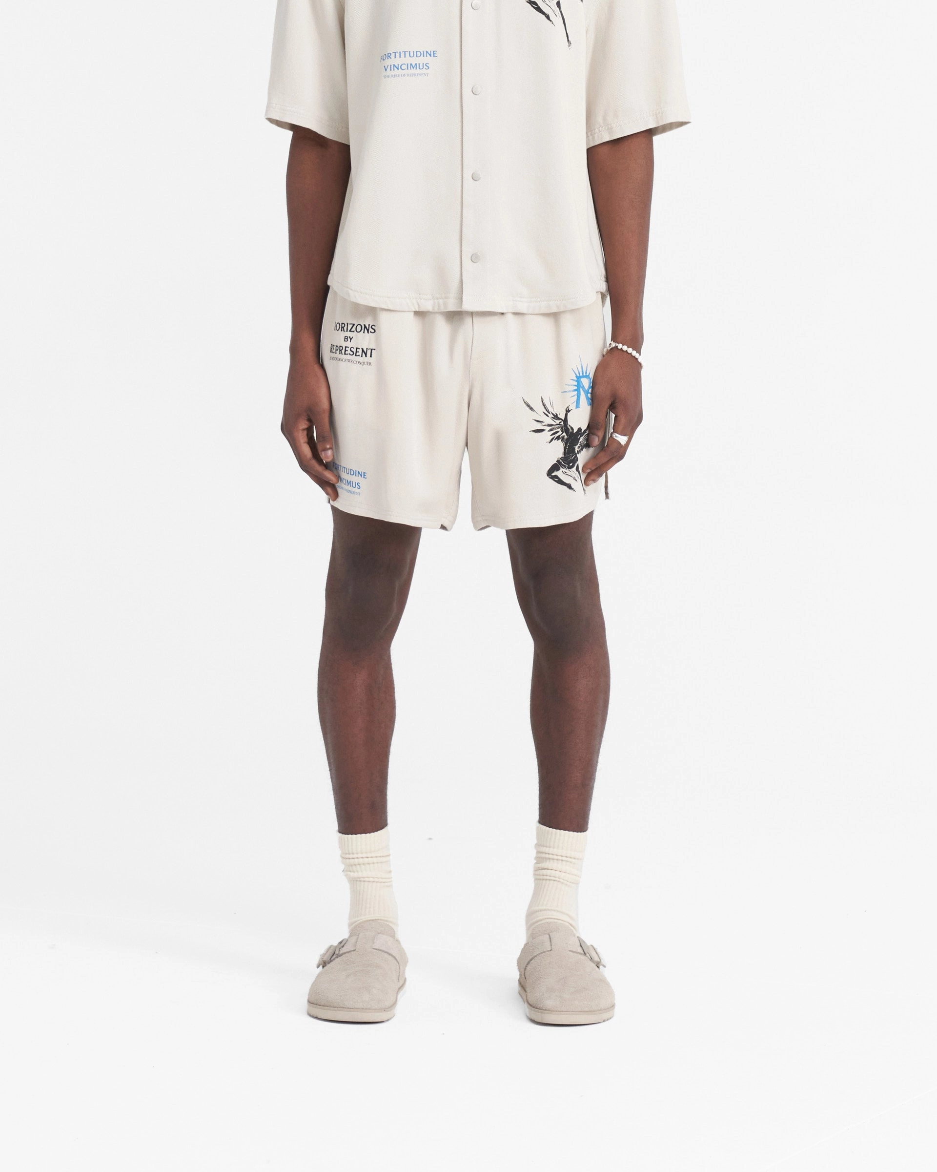 Icarus Short - Off White Camouflage Pattern