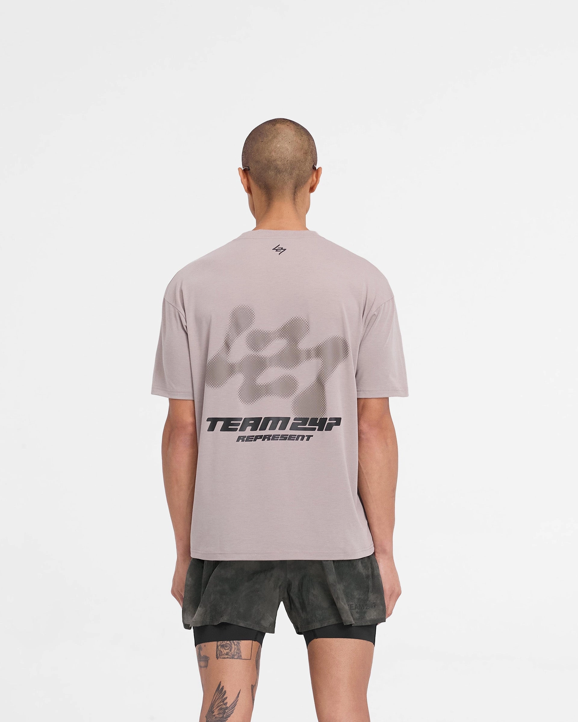 Sleek And Stylish Fashion-Forward Fit 247 Future Terrains Oversized T-Shirt - Moonrock