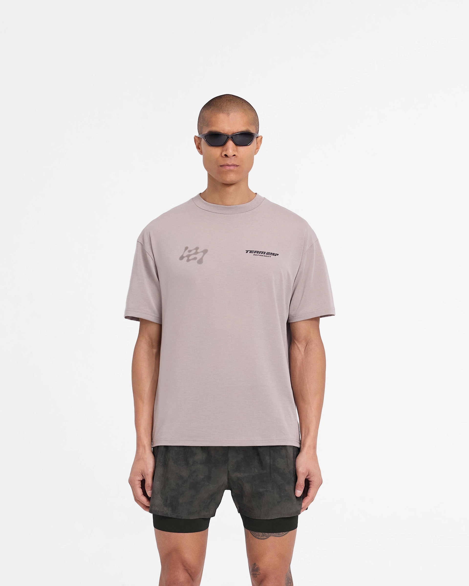 247 Future Terrains Oversized T-Shirt - Moonrock NonRestrictiveCut Flexible Weave