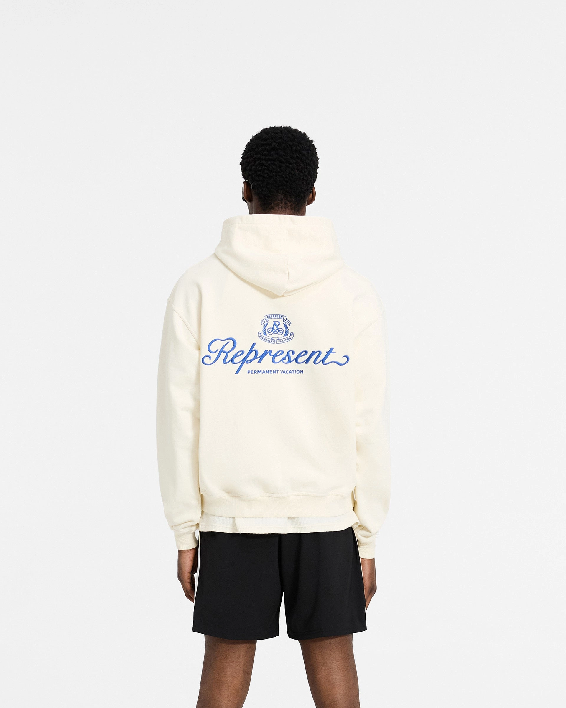 Lizard like Cozy Vibes Permanent Vacation Zip Up Hoodie - Antique White