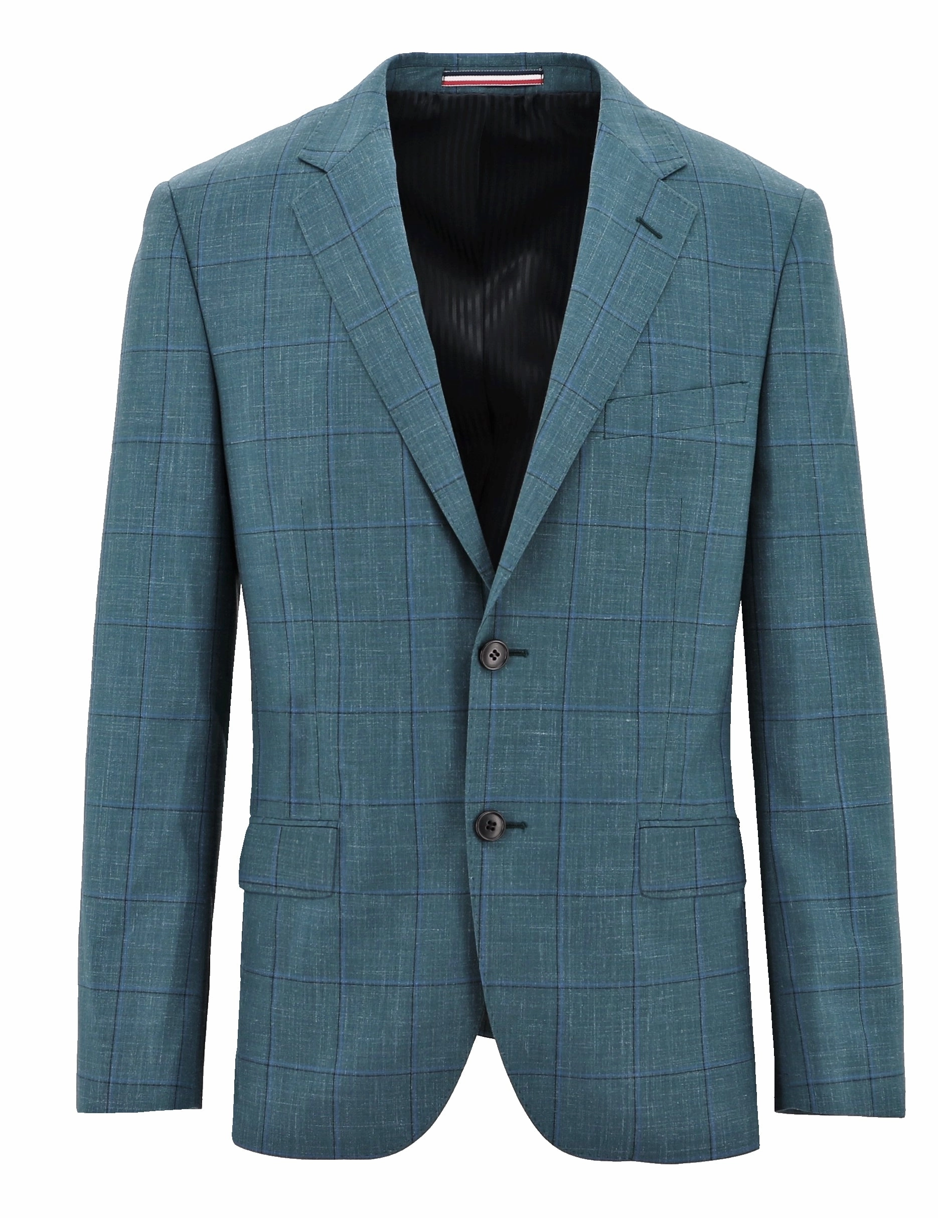 Parker Buggy Teal Checked Sports Jacket Tear Resistant Weave