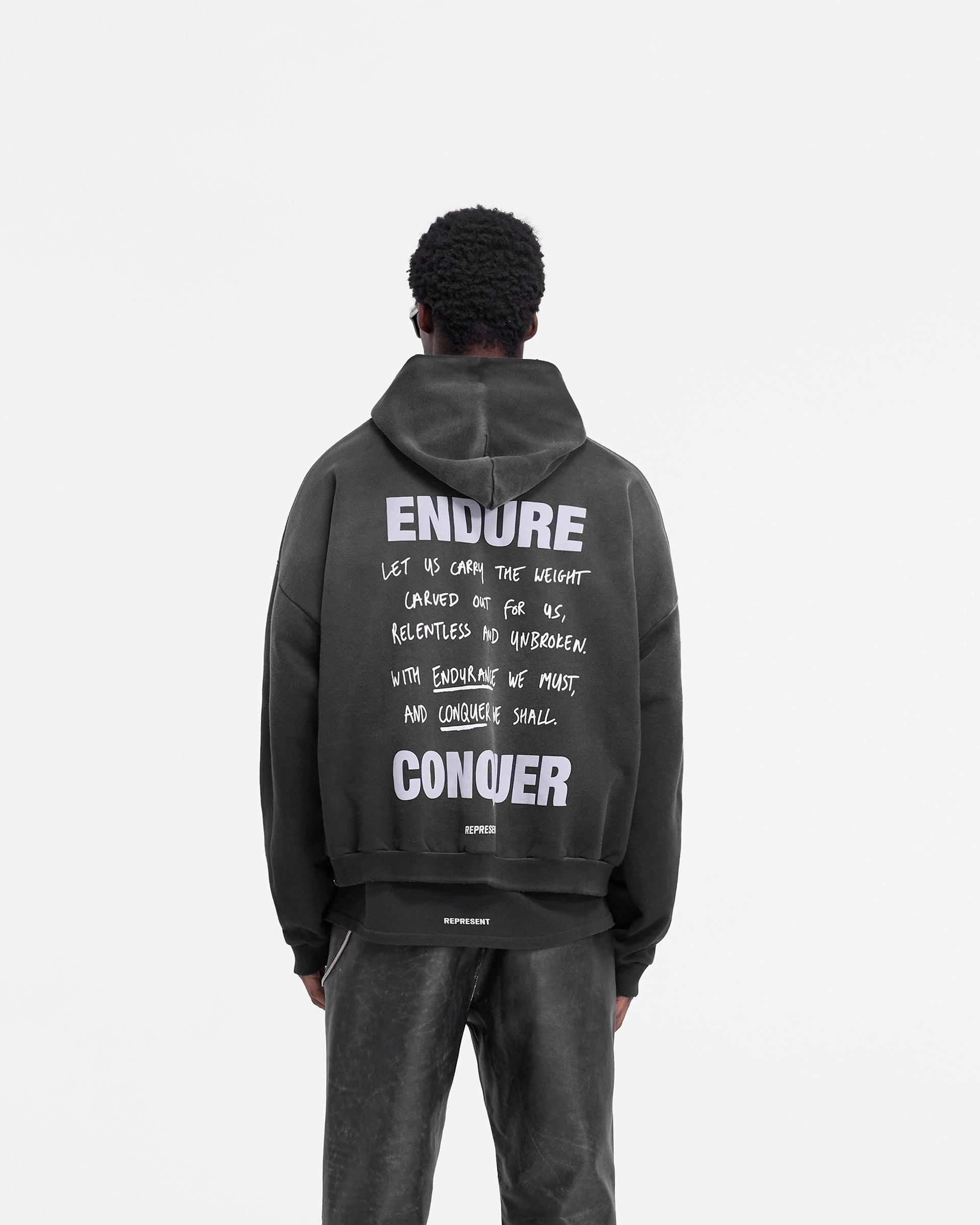 High Durability Fabric Atlas Hoodie - Stained Black