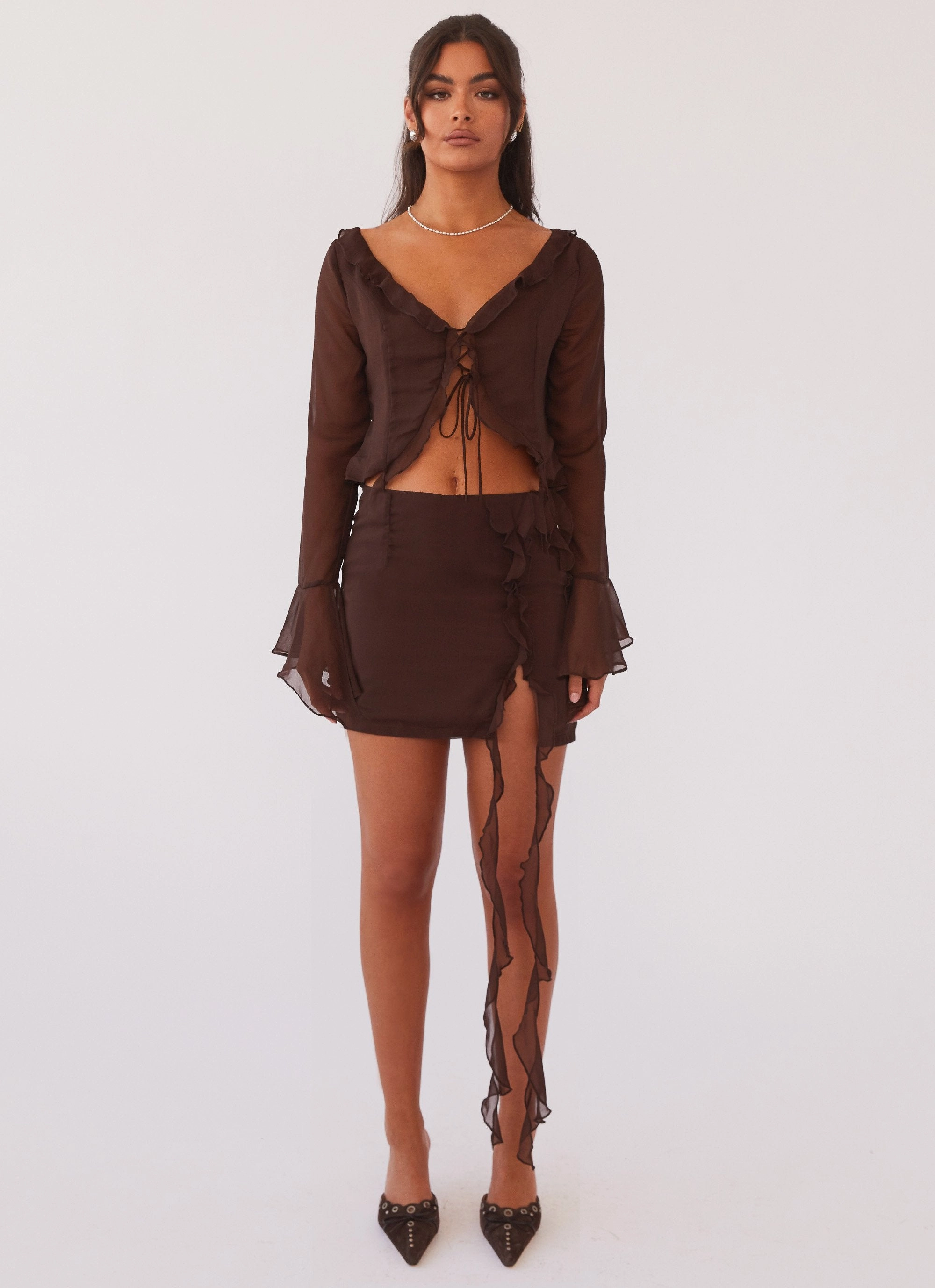 Seasonal Layering My Favourite Part Mini Skirt - Dark Mocha