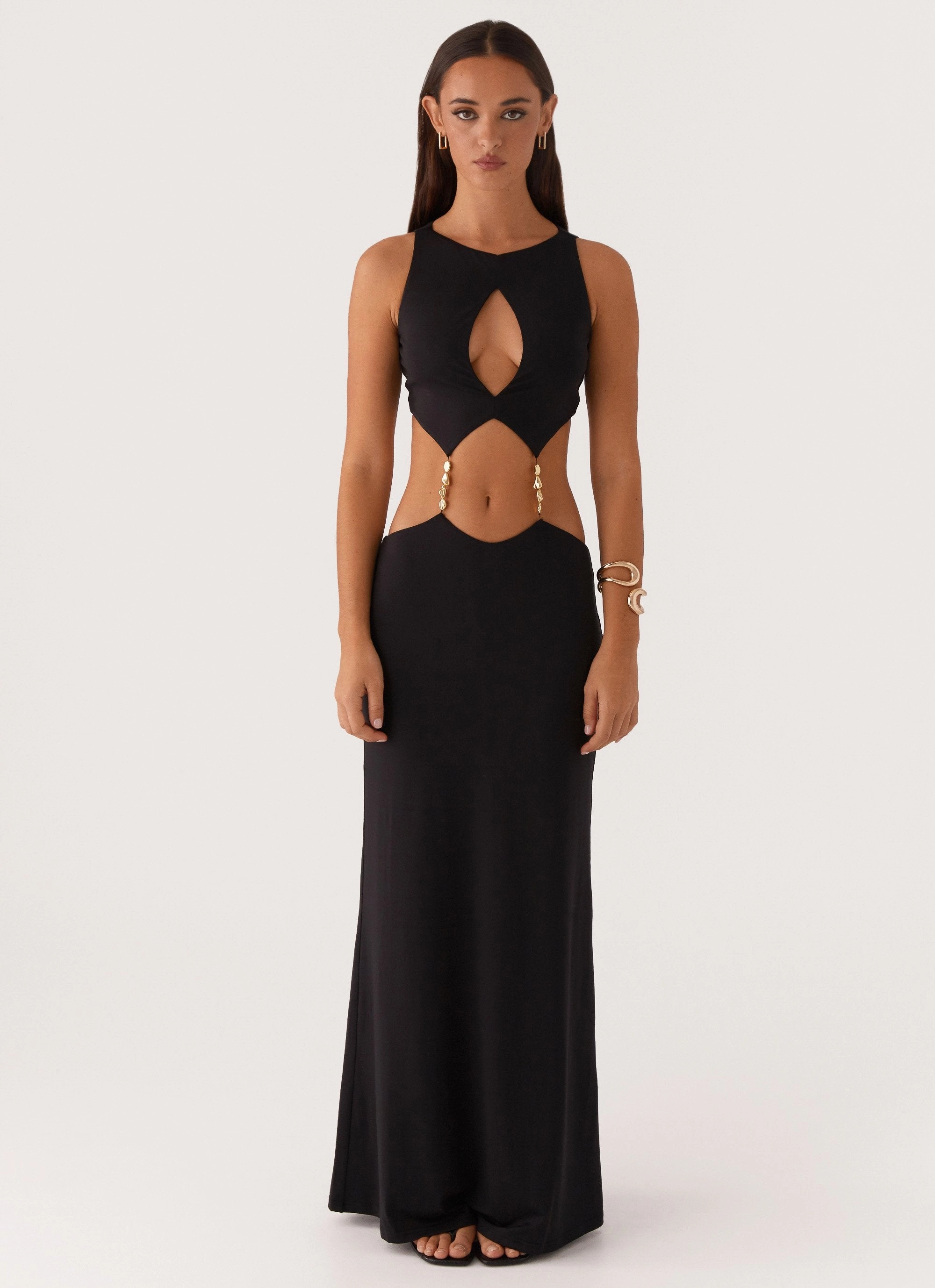 Trendy Layering Nadiya Maxi Dress - Black