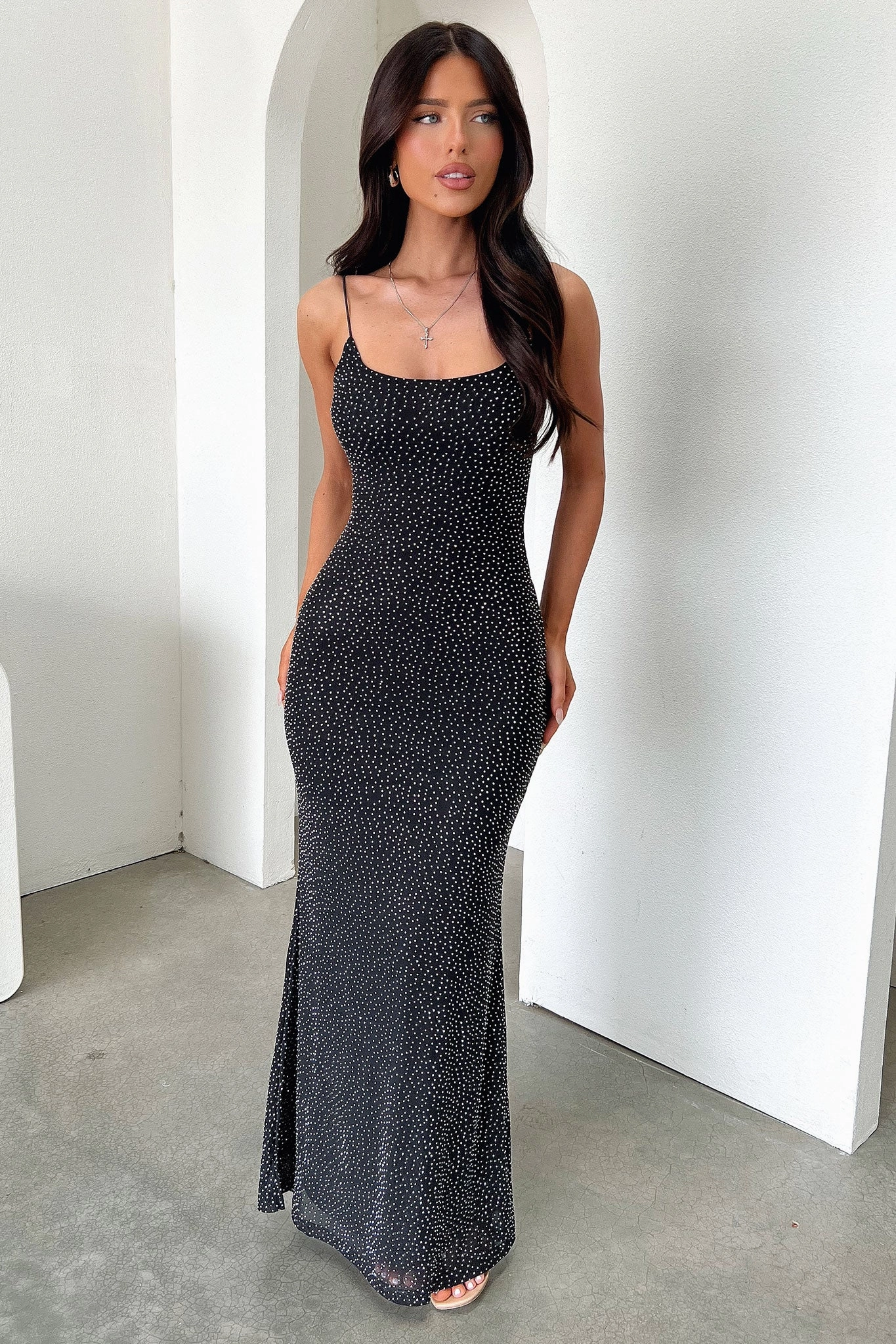 Nalani Embellished Maxi Dress - Black Quick Drying Comfortable texture