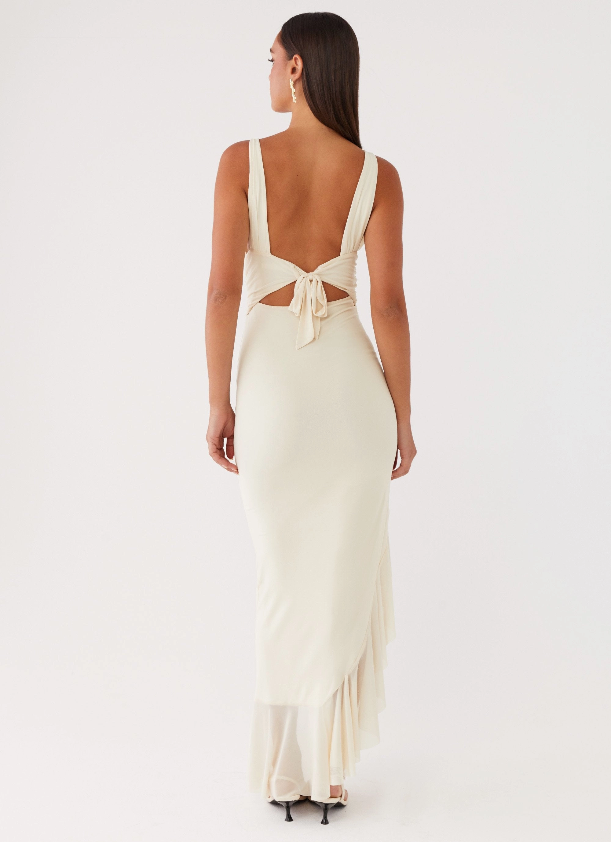 Easy Go Balanced Tone Luna Eclipse Cut Out Maxi Dress - Lemon