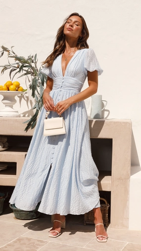 Faiz Maxi Dress - Light Blue Chic and Stylish