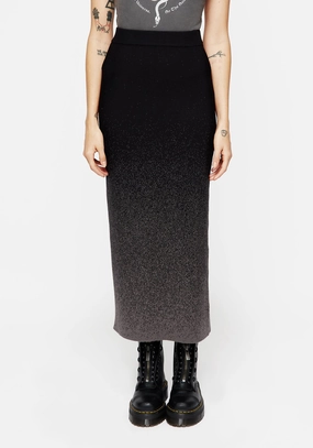 Nightjar Ombre Knit Mermaid Maxi Skirt Artistic Influence