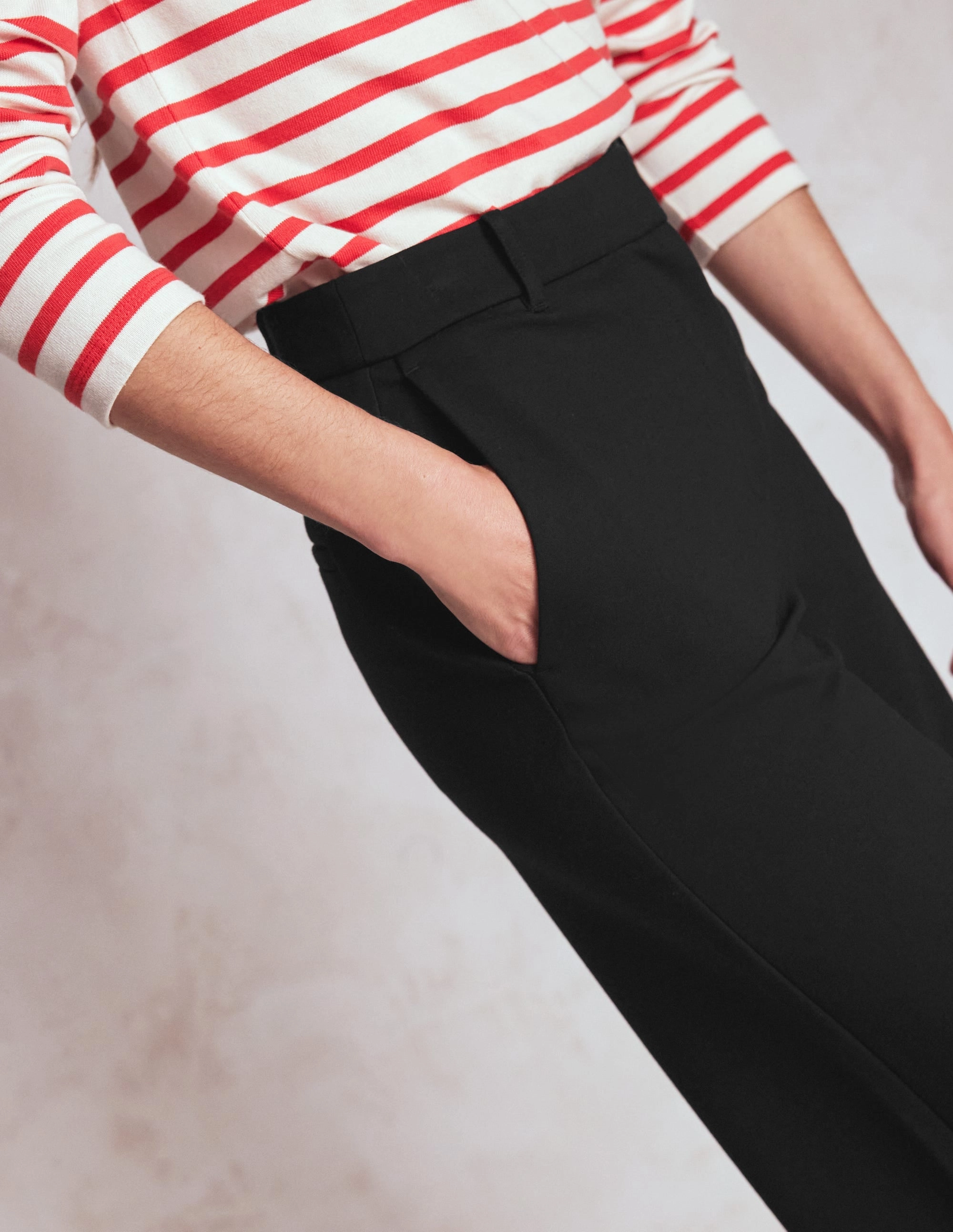 Belgravia Ponte Trousers-Black Sport Comfort Relaxed Comfort Look