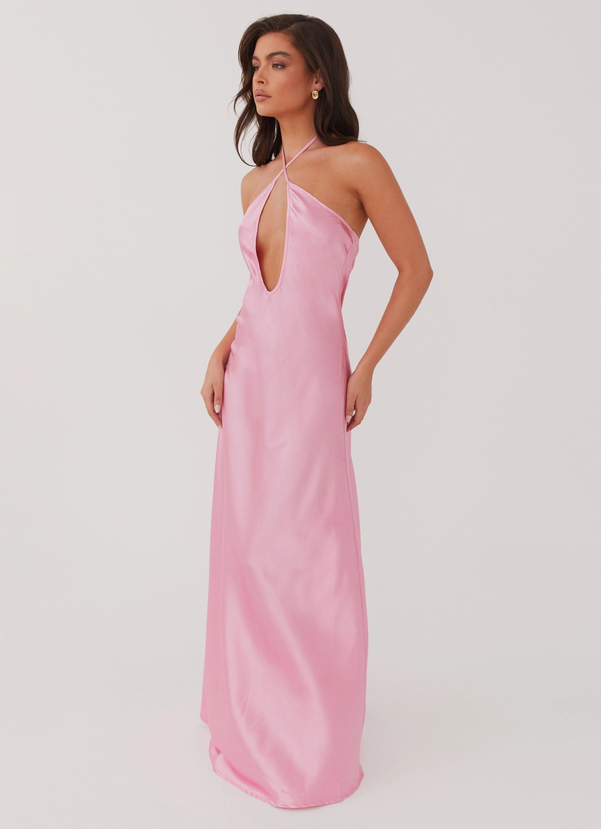 Bohemian style Noir Symphony Maxi Dress - Pink
