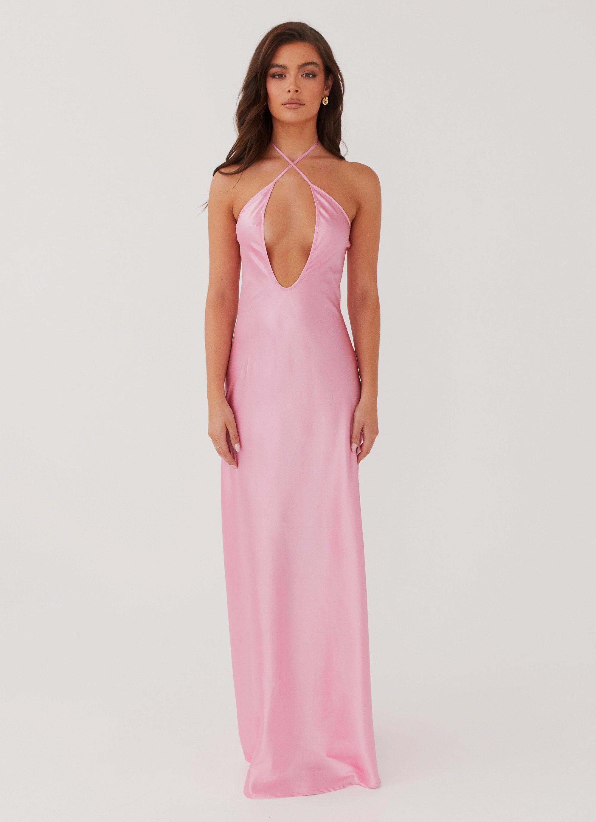 Bright Bloom Noir Symphony Maxi Dress - Pink
