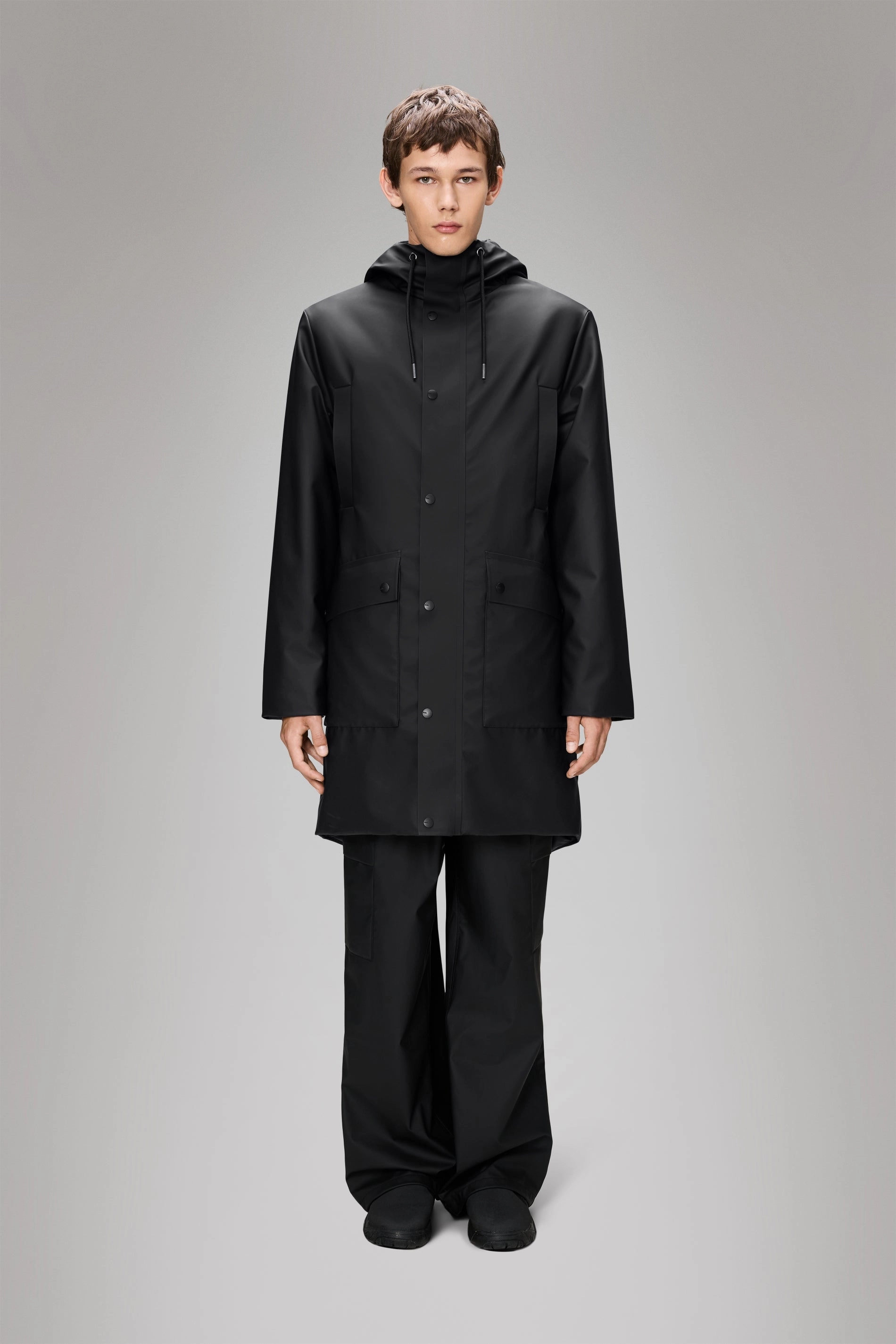 Nome Long Parka Zippered Closures Tailored Cut