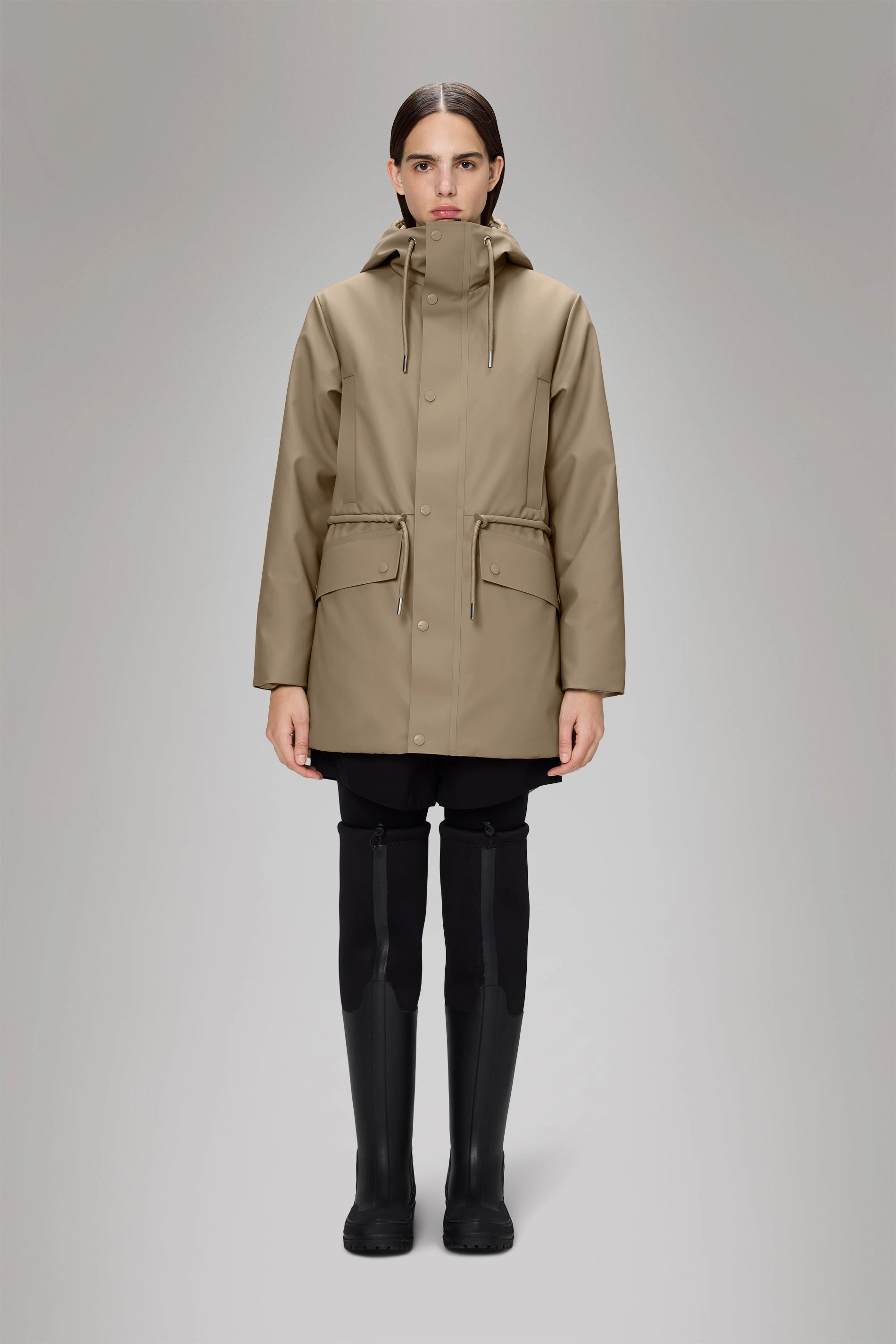 Nome String W Parka Strong Stitches Minimalist Style