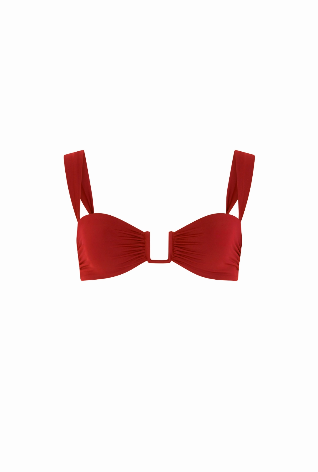 Cannes Top - Red Abdominal Toning Panels Reinforced Side Panels