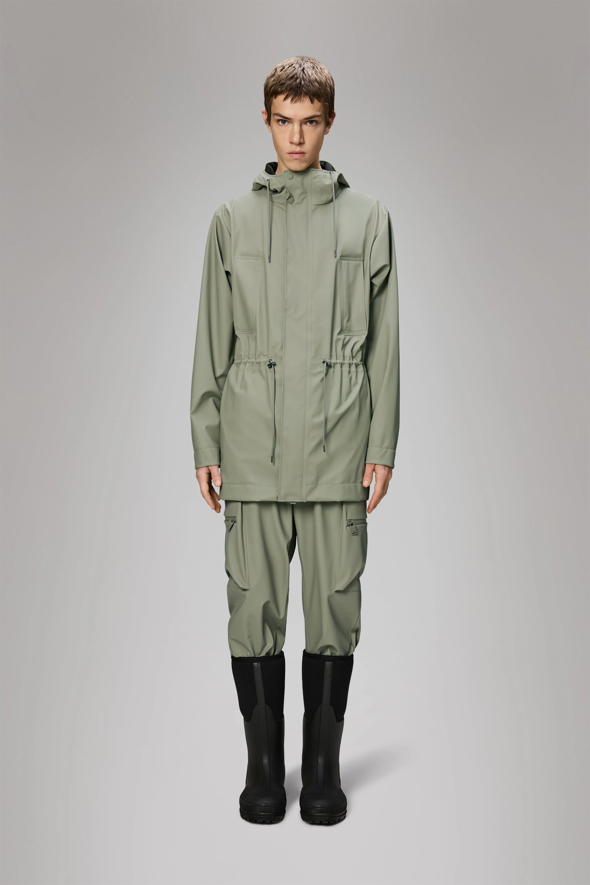 Ergonomic Articulation Compression Fold Design Bold Long Jacket