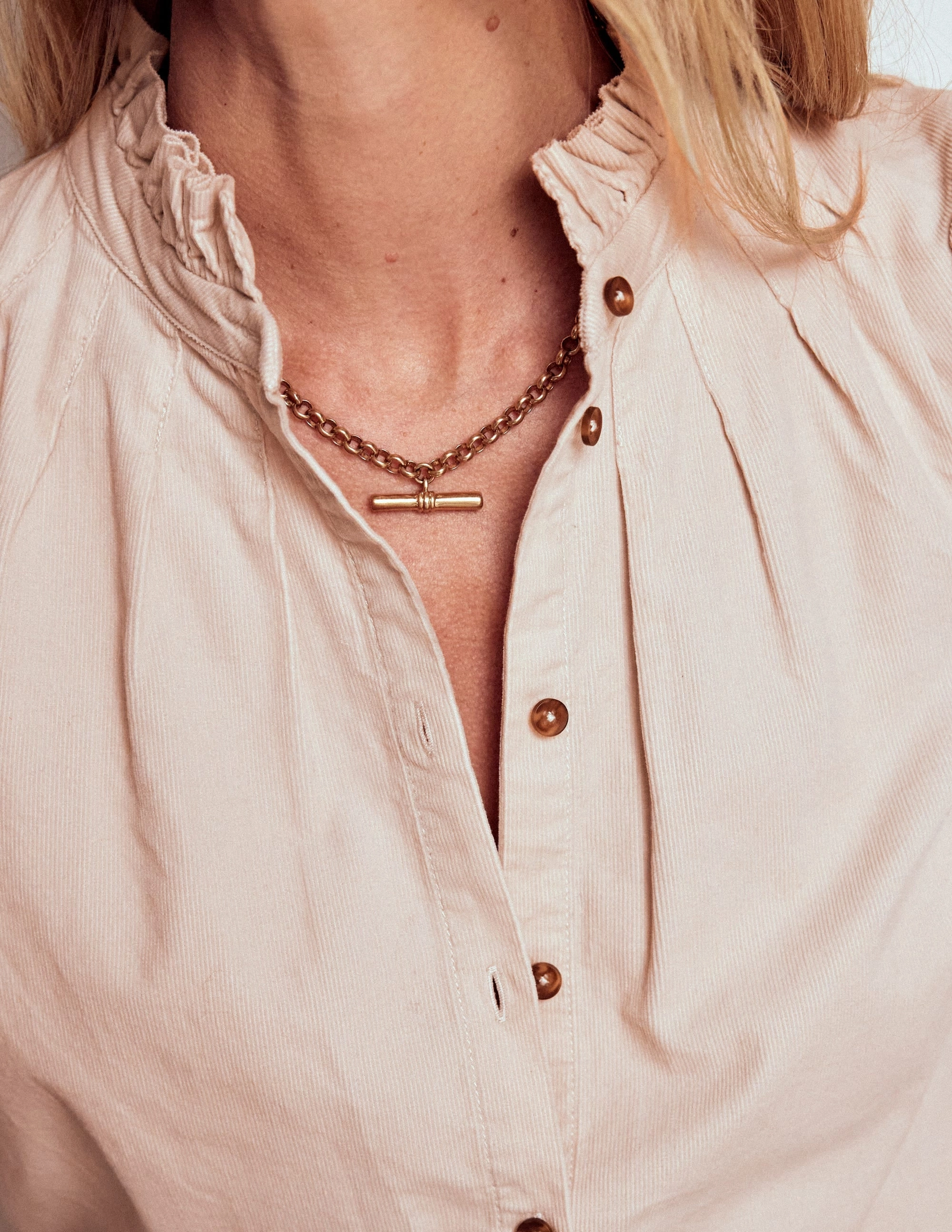 Lorna Cord Top-Almond Milk BondedEdges Fashion Statement