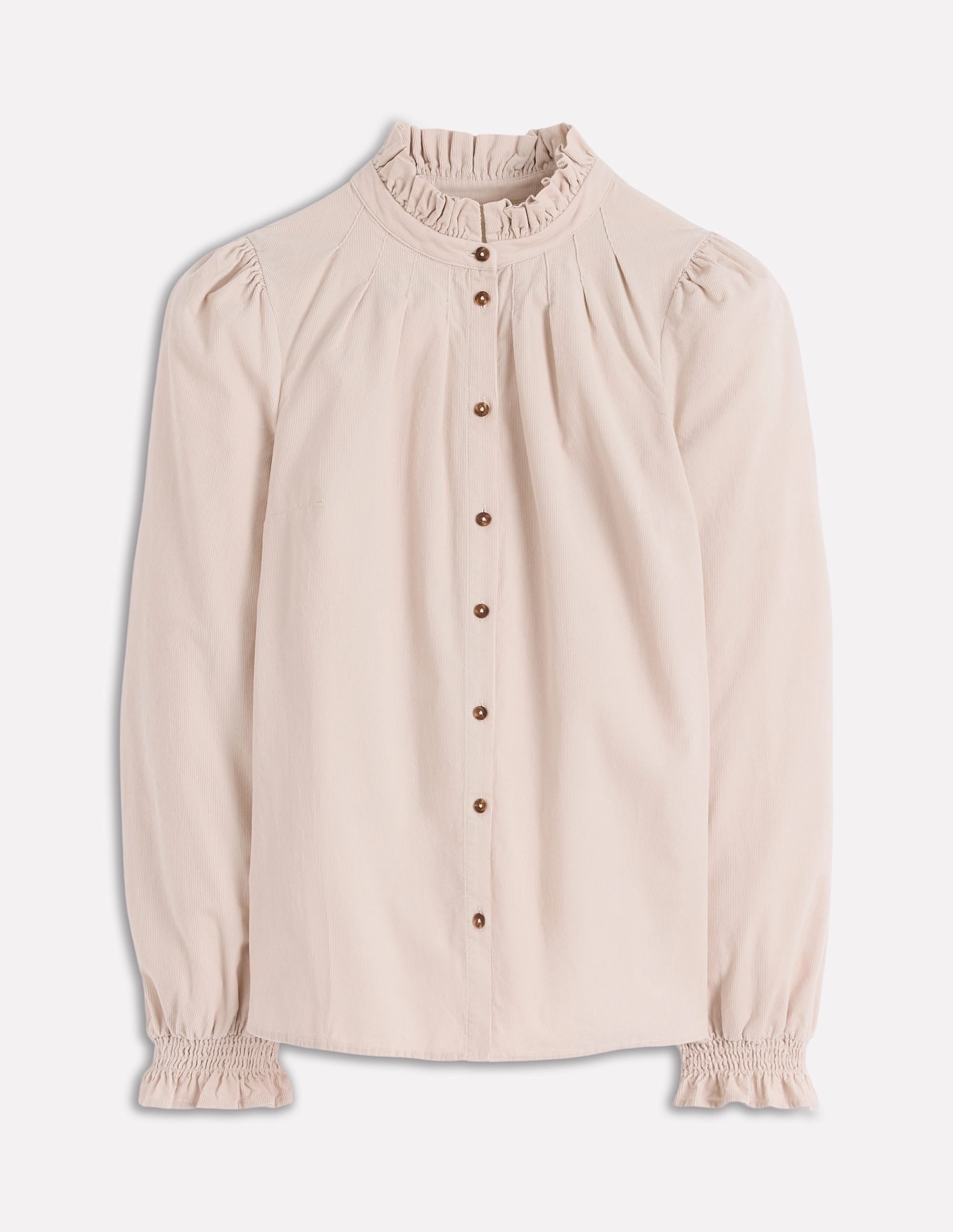 ButtonlessClosure EasyCareMaterial Lorna Cord Top-Almond Milk