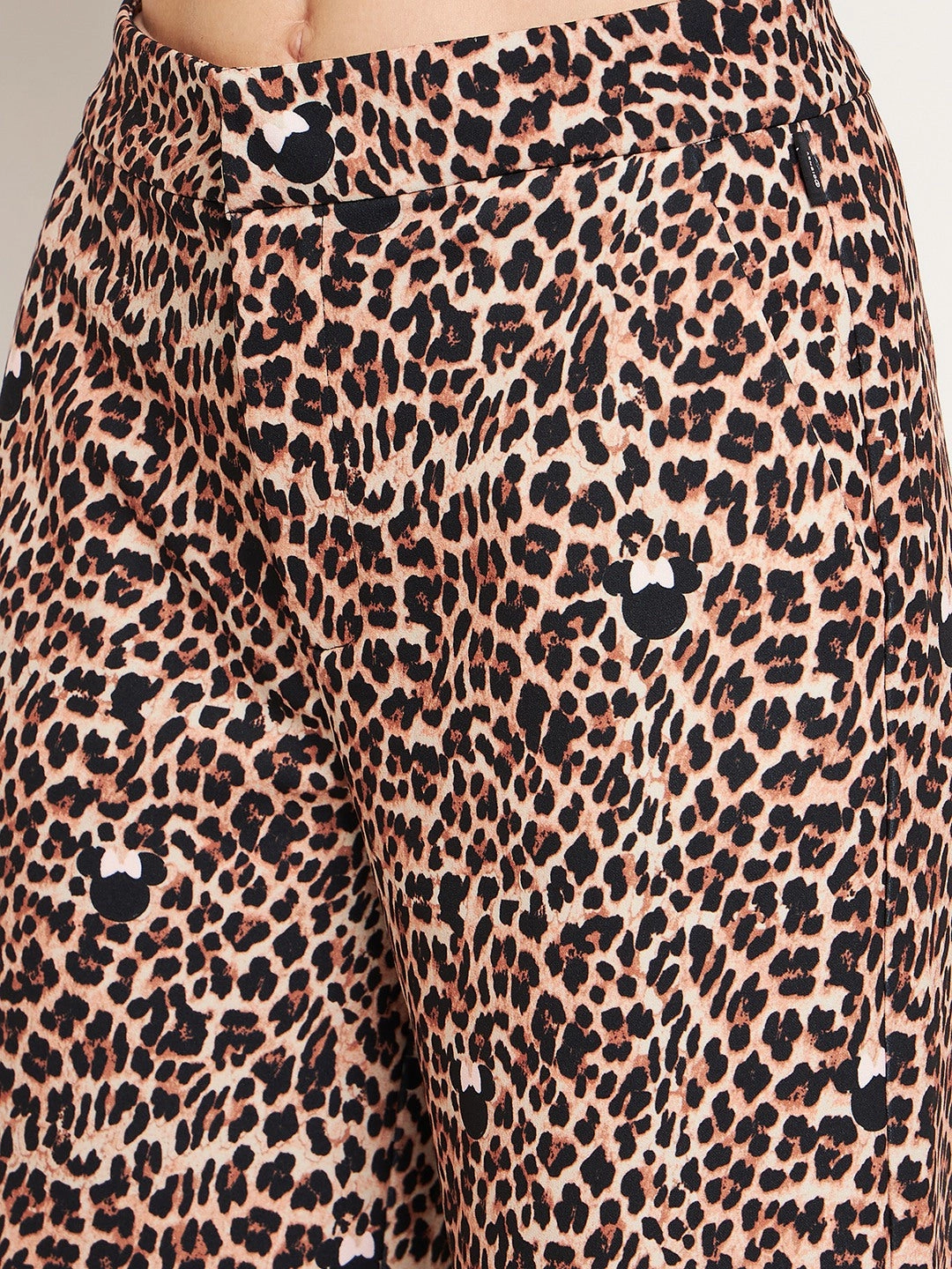 Utility Style Madame Women Printed Brown Trouser