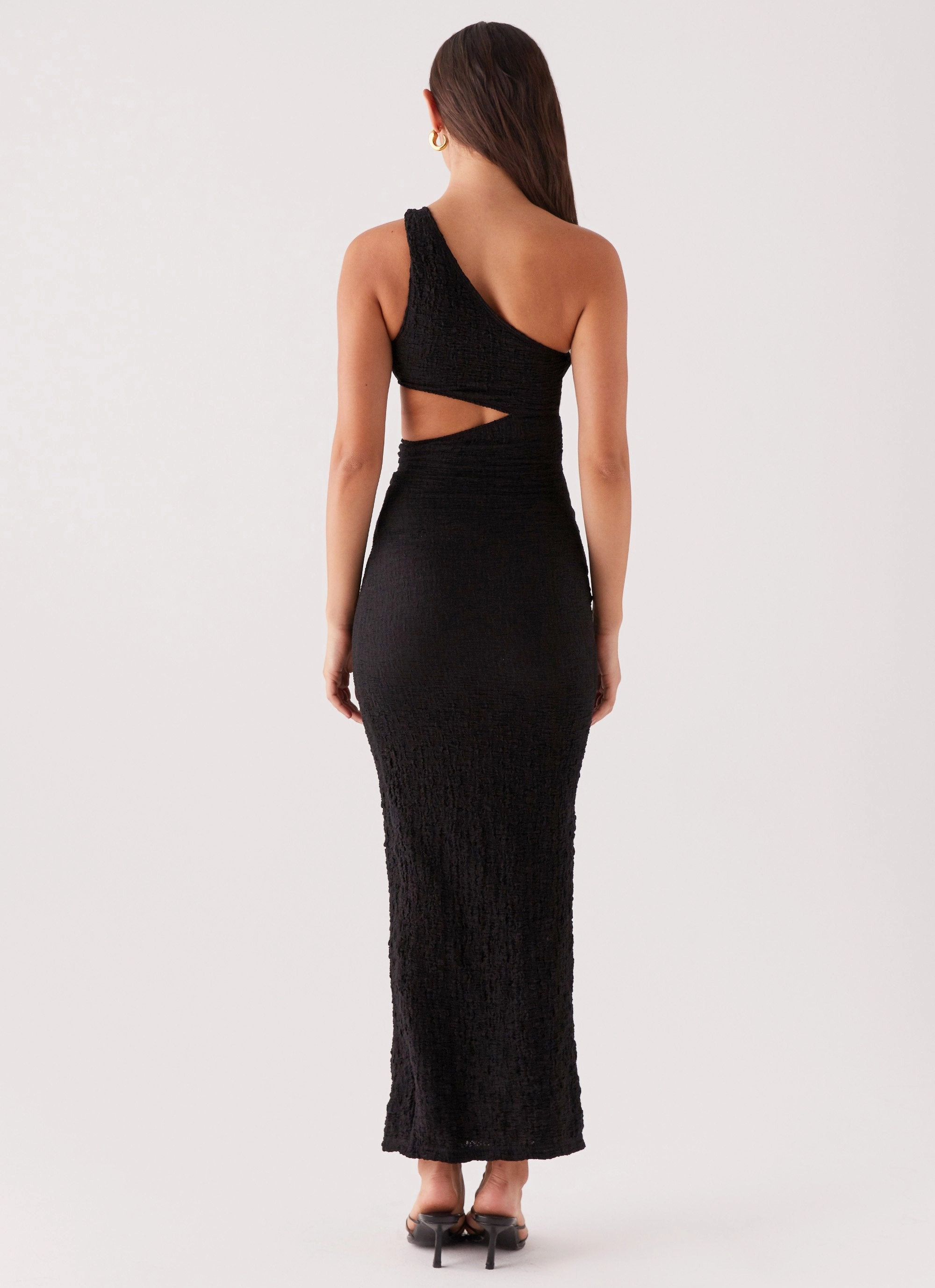 Metallic Finish North Haven Maxi Dress - Black