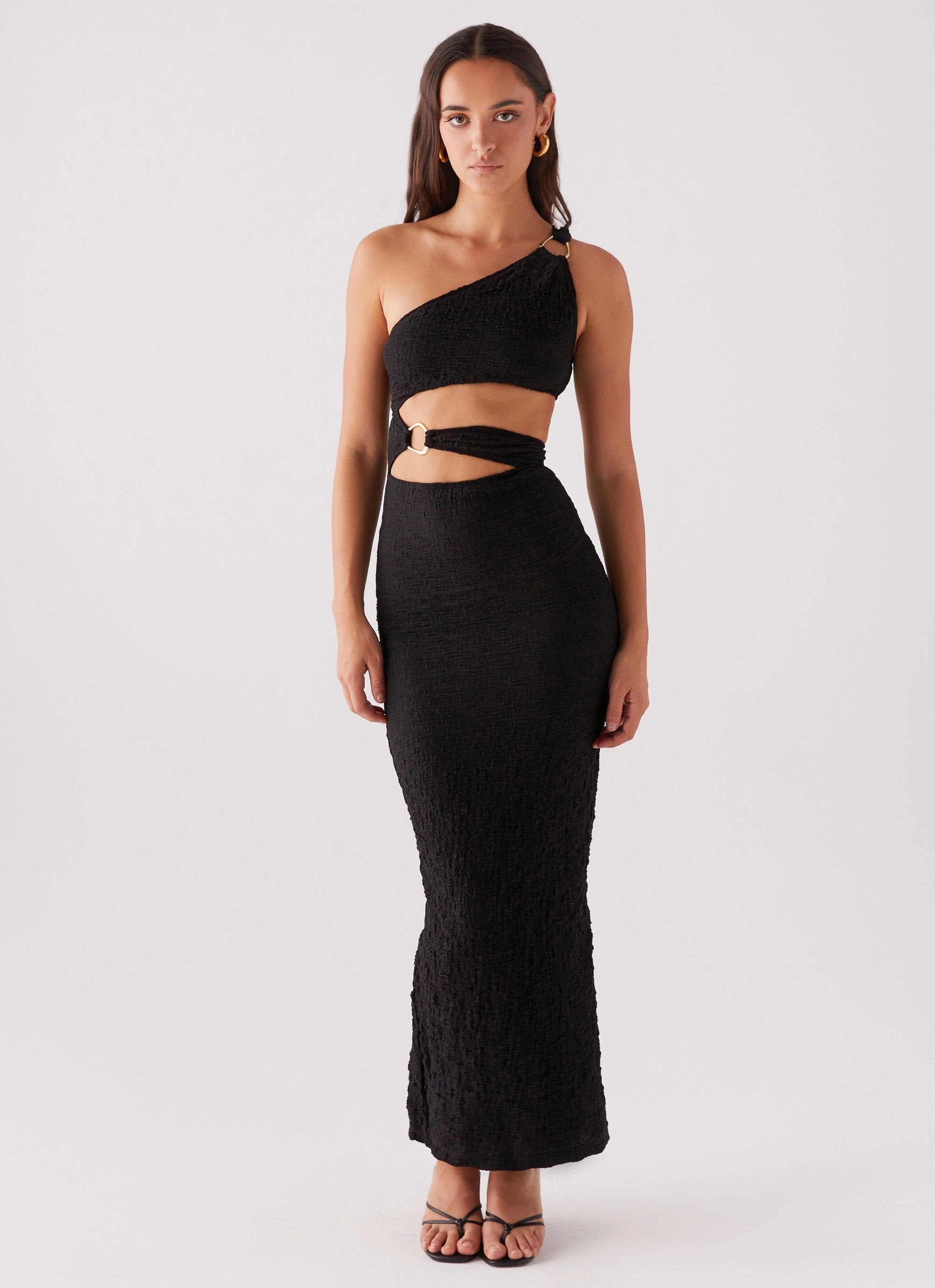 North Haven Maxi Dress - Black Elegant Tailoring Jewel-Tone