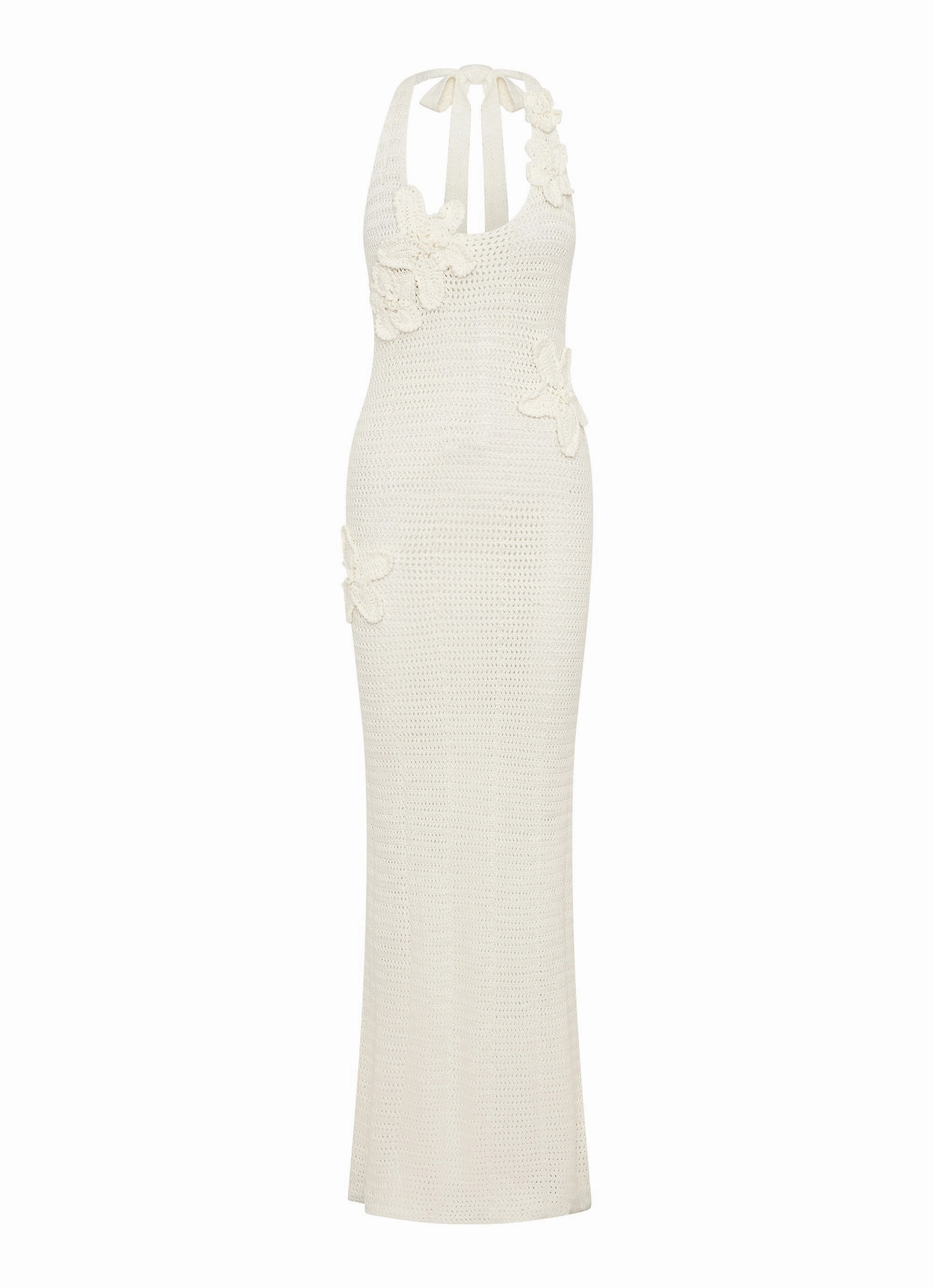 Novalee Flower Crochet Maxi Dress - Ivory Daily Ready