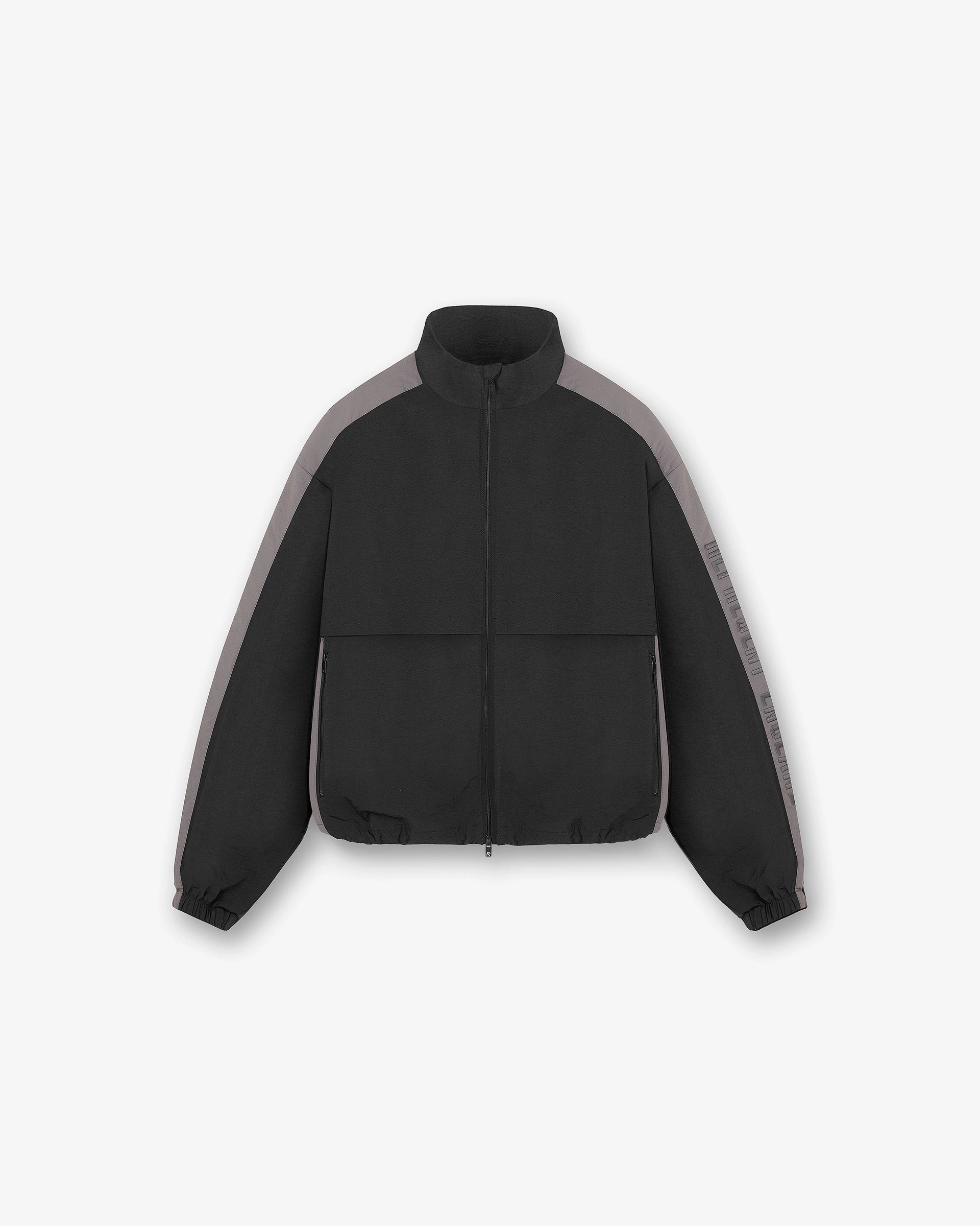 Nylon Track Jacket - Black Multi Pocket Utility