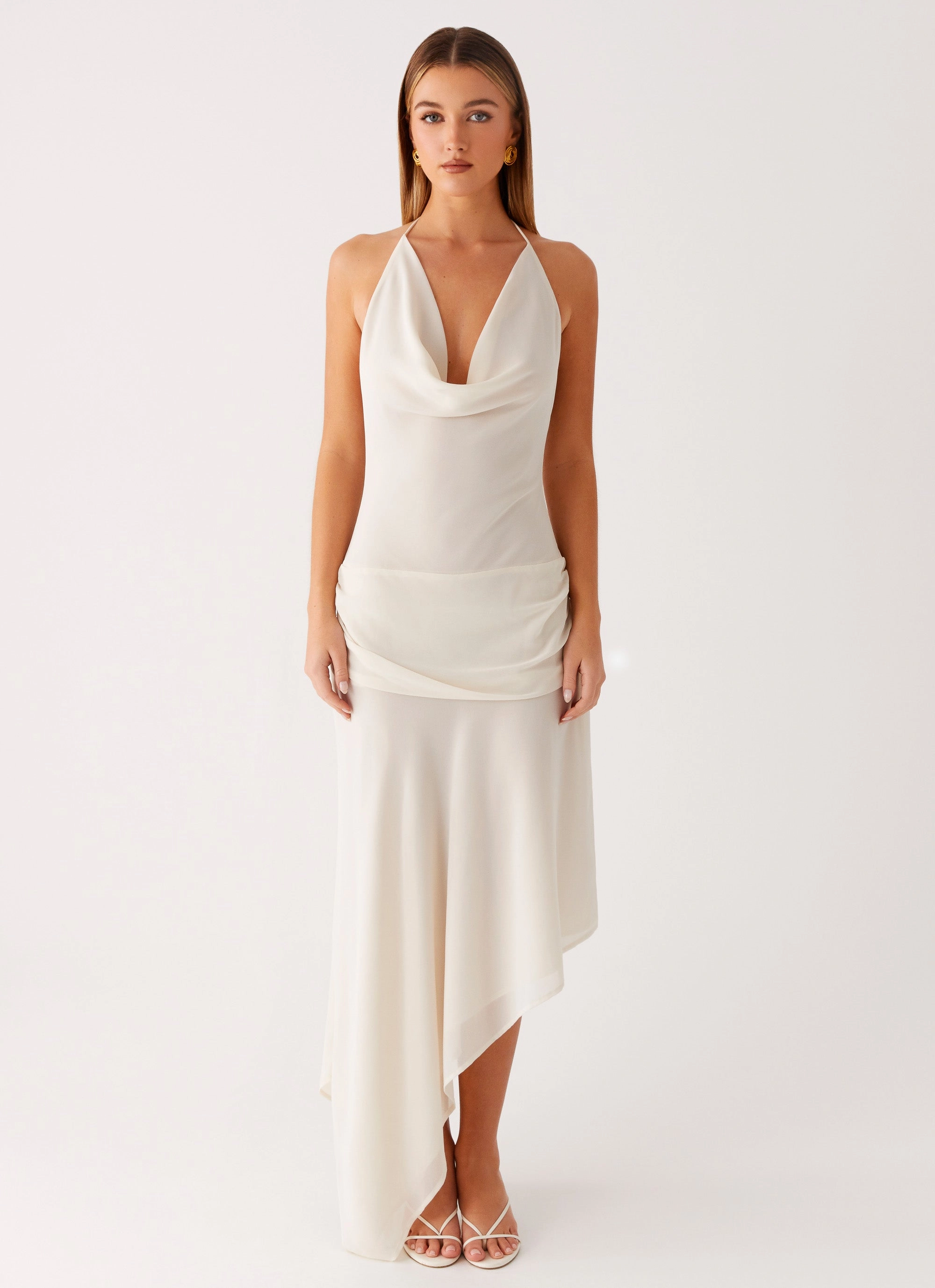 effortless grace Nyra Midi Dress - Cream