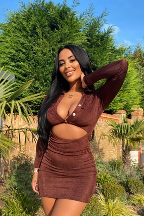 Nyx Dress - Brown Vibrant Style
