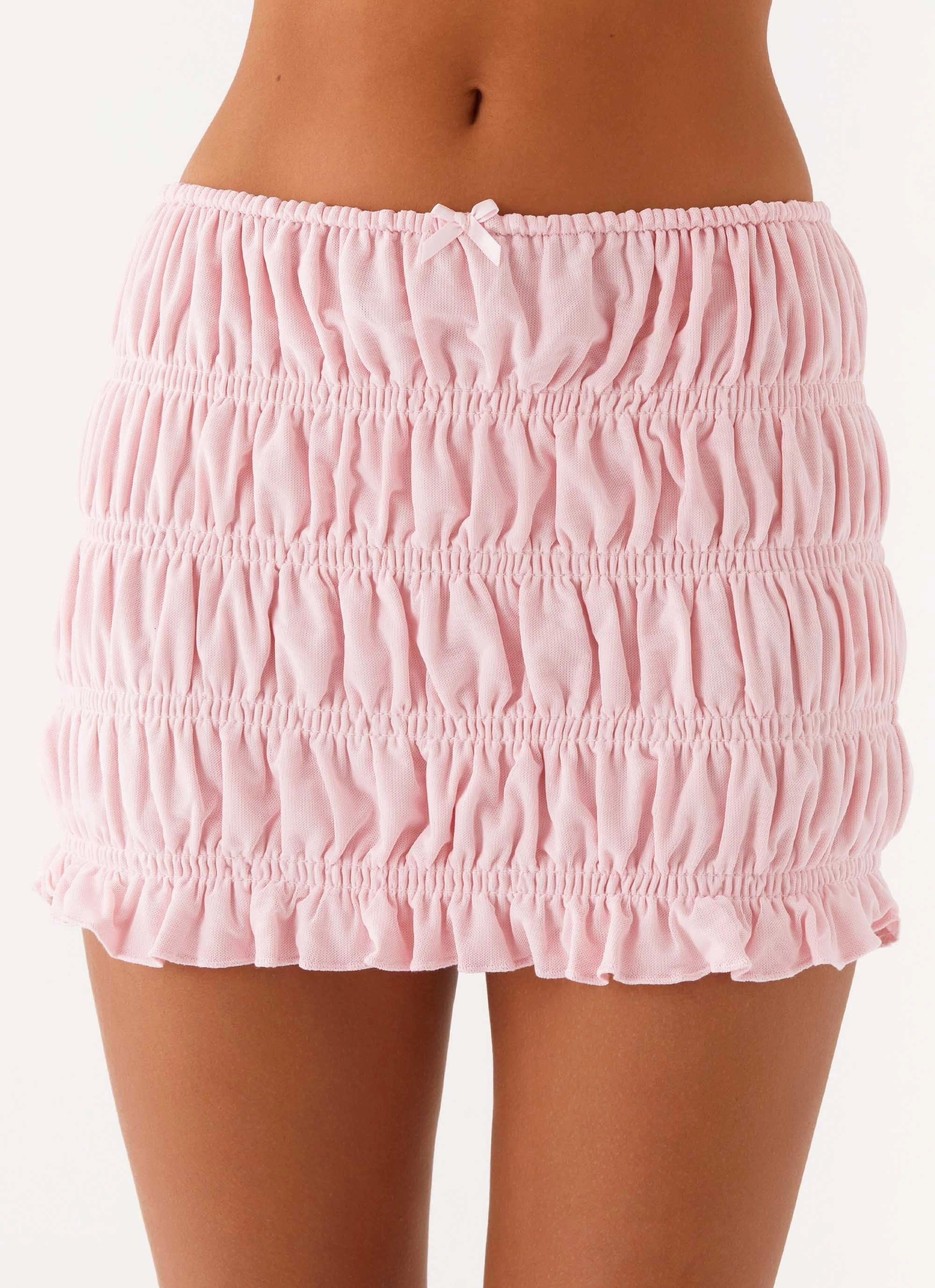 Mood Dressing Unisex style Off by Heart Shirred Skirt - Blush
