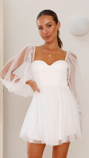 Olivia Mini Dress - White Work Fit