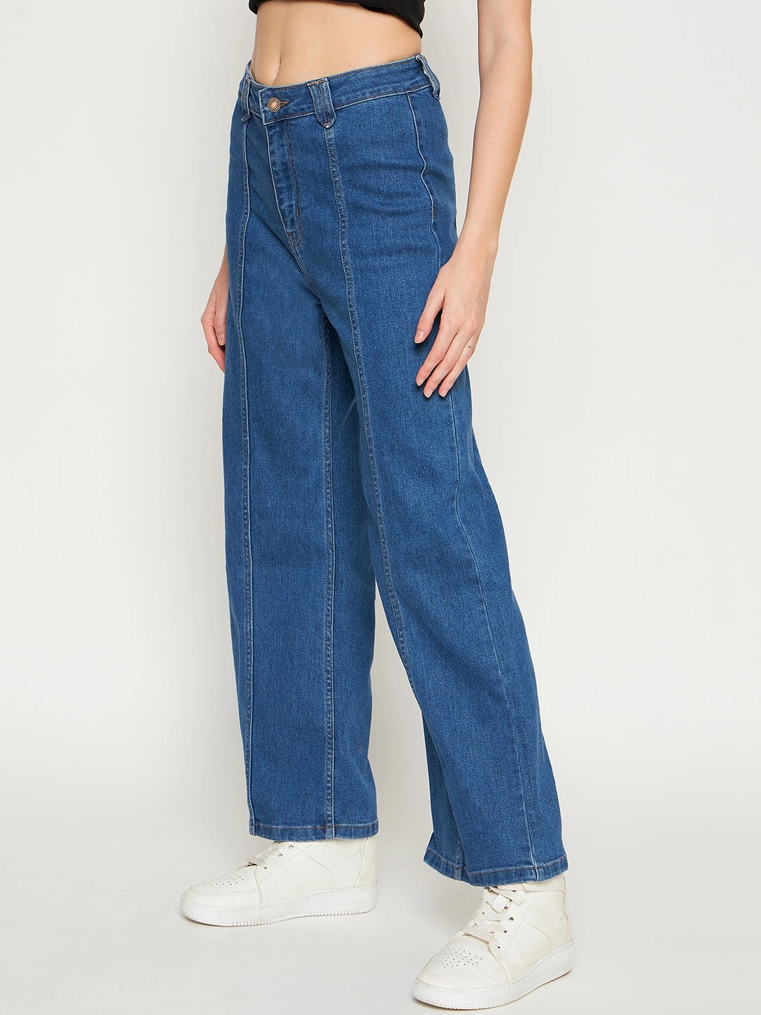 Madame Midblue Wide Leg Denim Regular Look