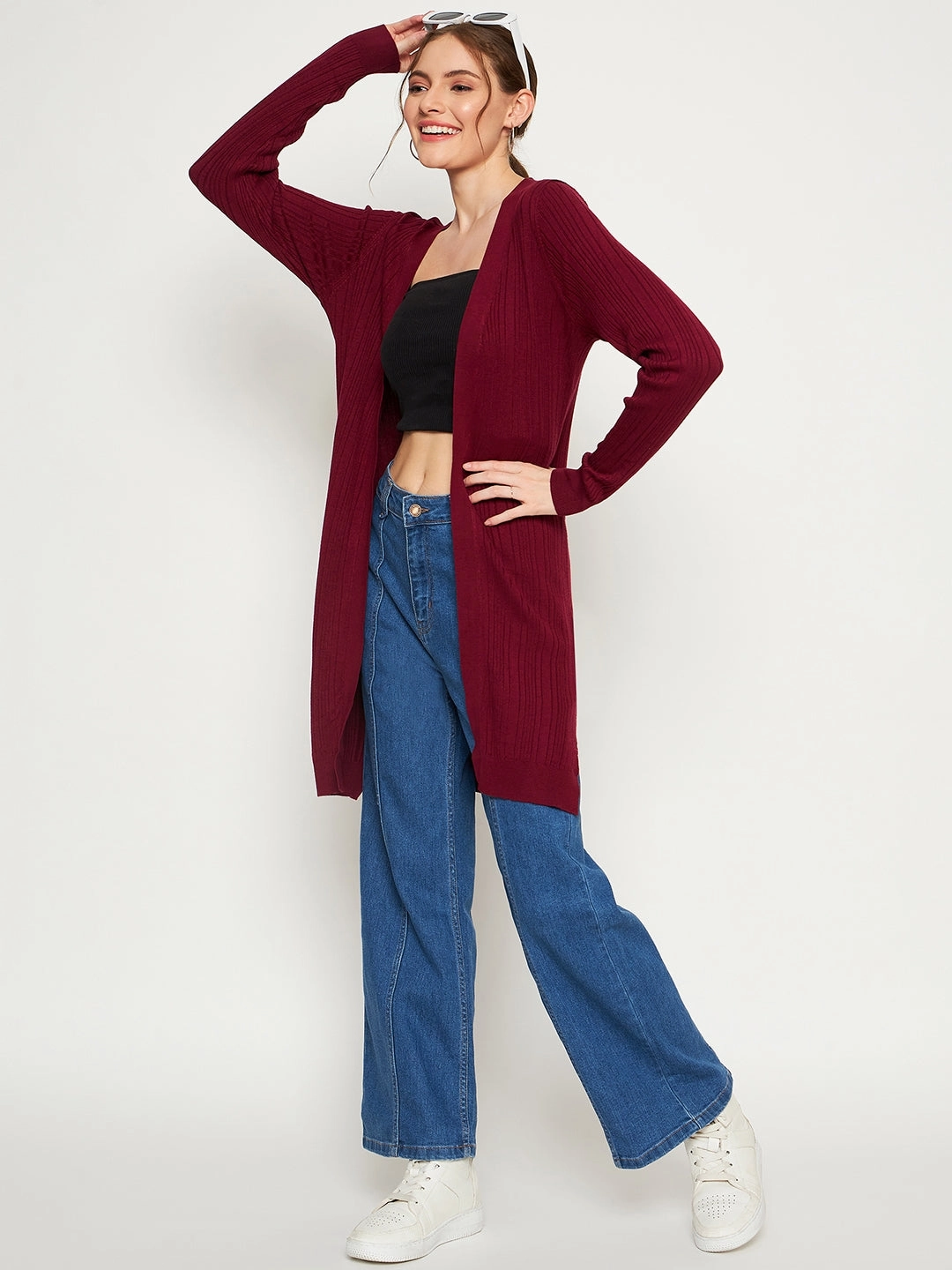 Spring Mood Trendy Madame Midblue Wide Leg Denim