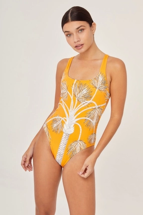 Multi Strap Back Design Orange-178 One Piece