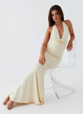 Eliza Rose Maxi Dress - Yellow Comfortable Fashion Fresh Energy