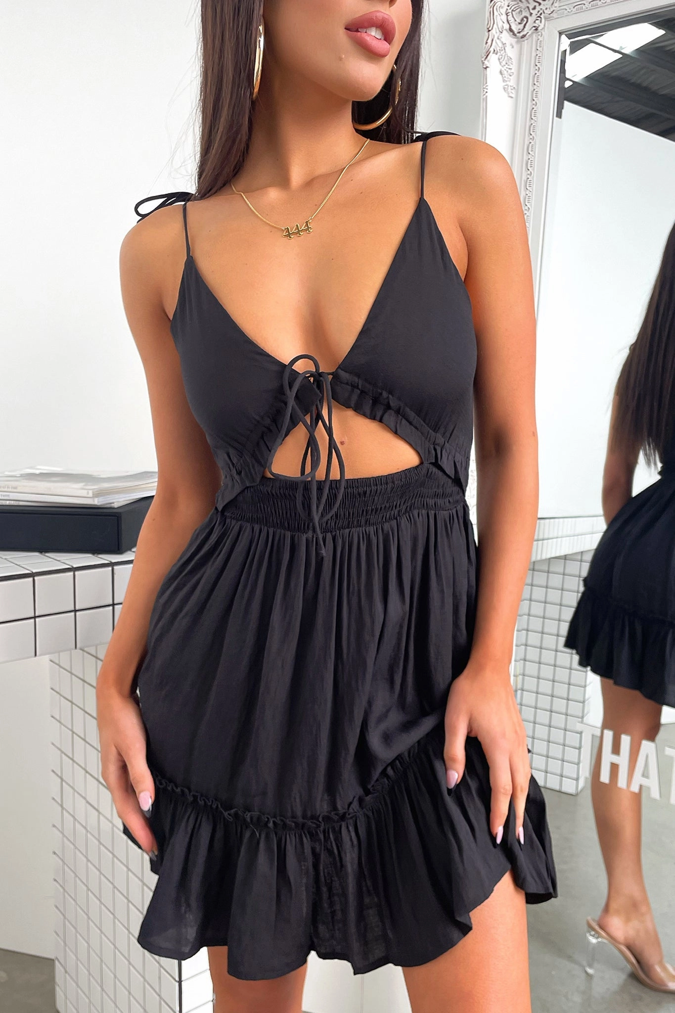 Primerose Dress - Black Soft Appearance Everyday Use